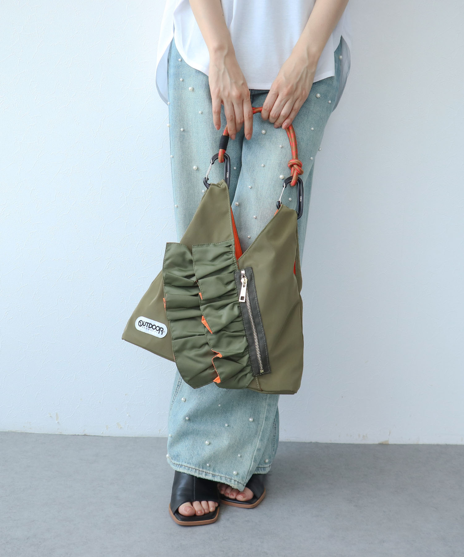 【RISLEY×OUTDOOR PRODUCTS】miniトライアングルフリルバッグ