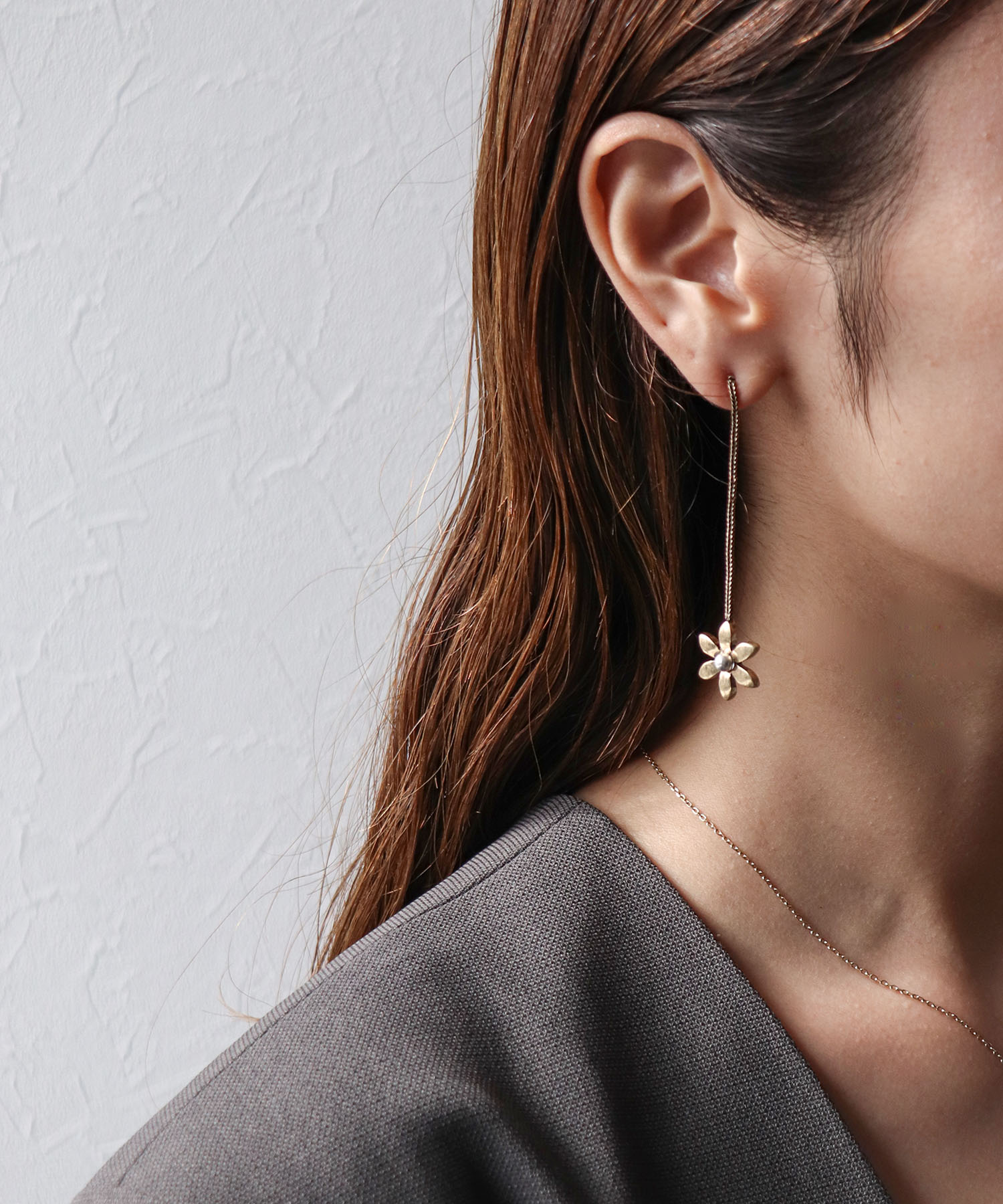 【LIMITED NUMBER】チェーンフラワーピアス