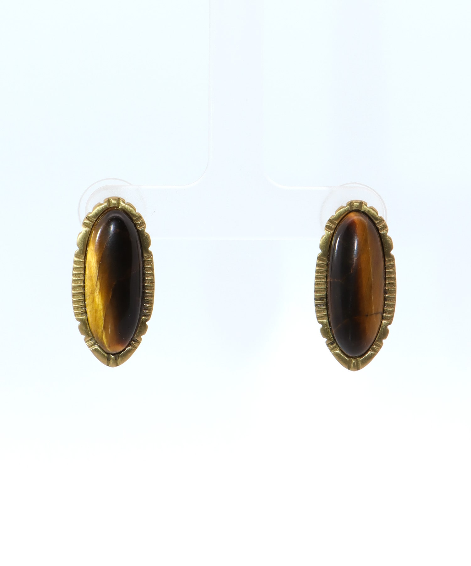 【LIMITED NUMBER】ストーンオーバルステンレスピアス