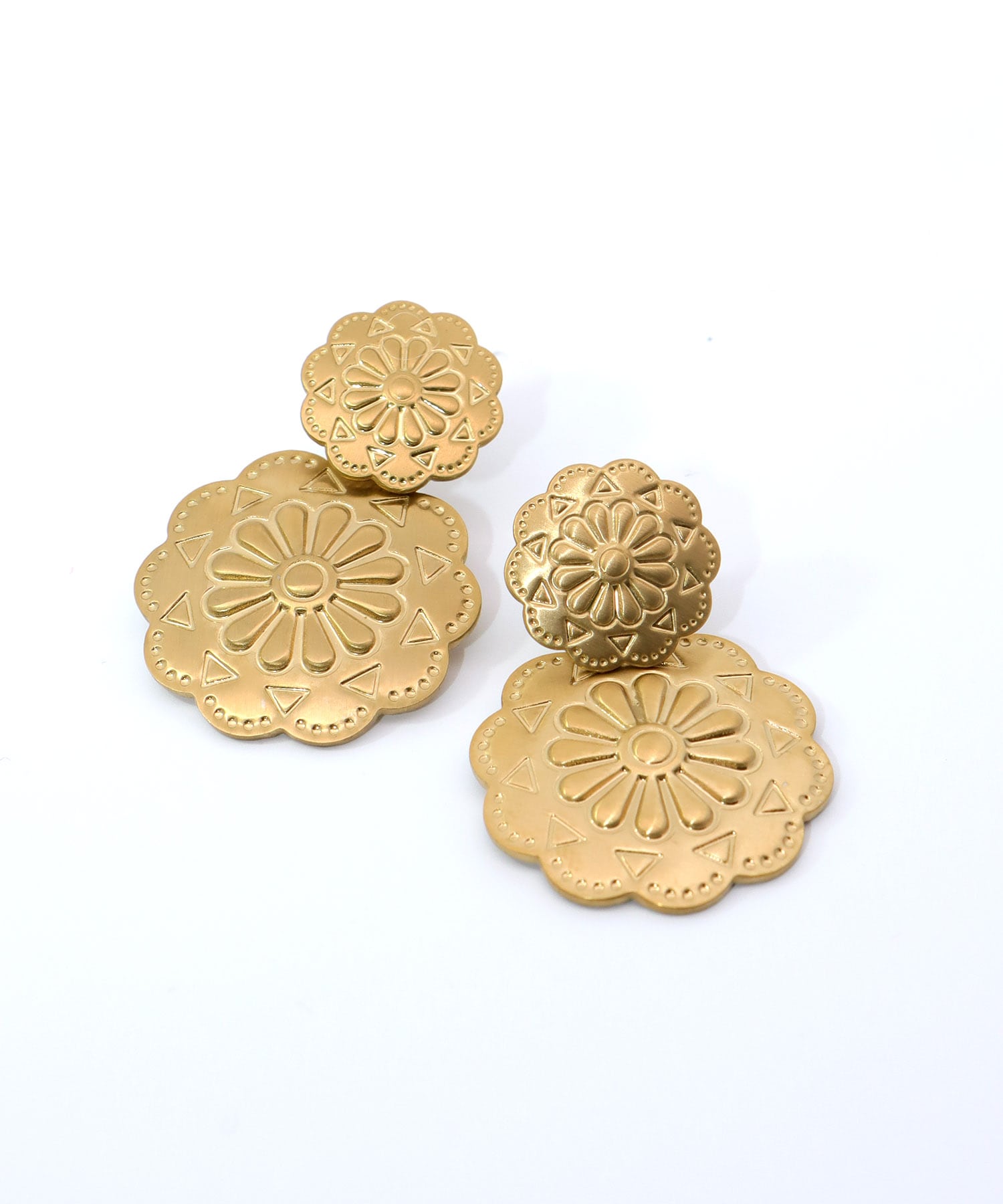 【LIMITED NUMBER】バックフラワーステンレスピアス
