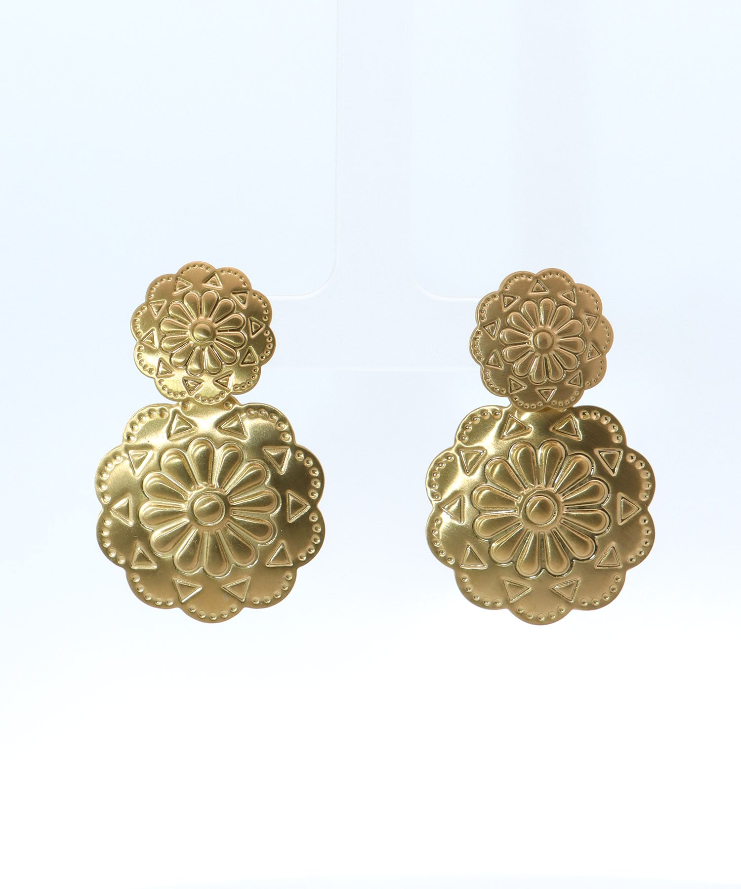 【LIMITED NUMBER】バックフラワーステンレスピアス