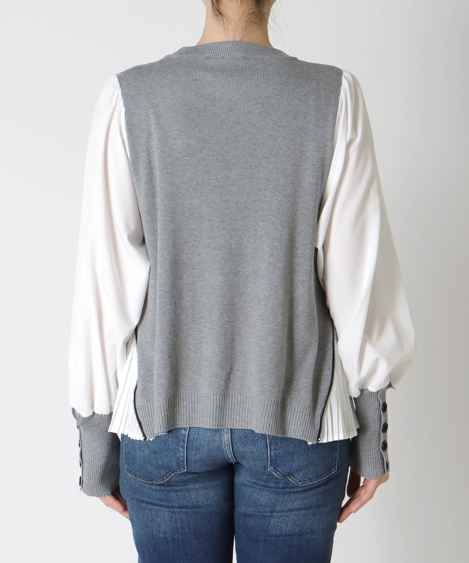 サイドプリーツ配色トップス | AND ON JIONE STORE(アンドオン サイドプリーツ配色トップス | AND ON JIONE STORE(アンドオン