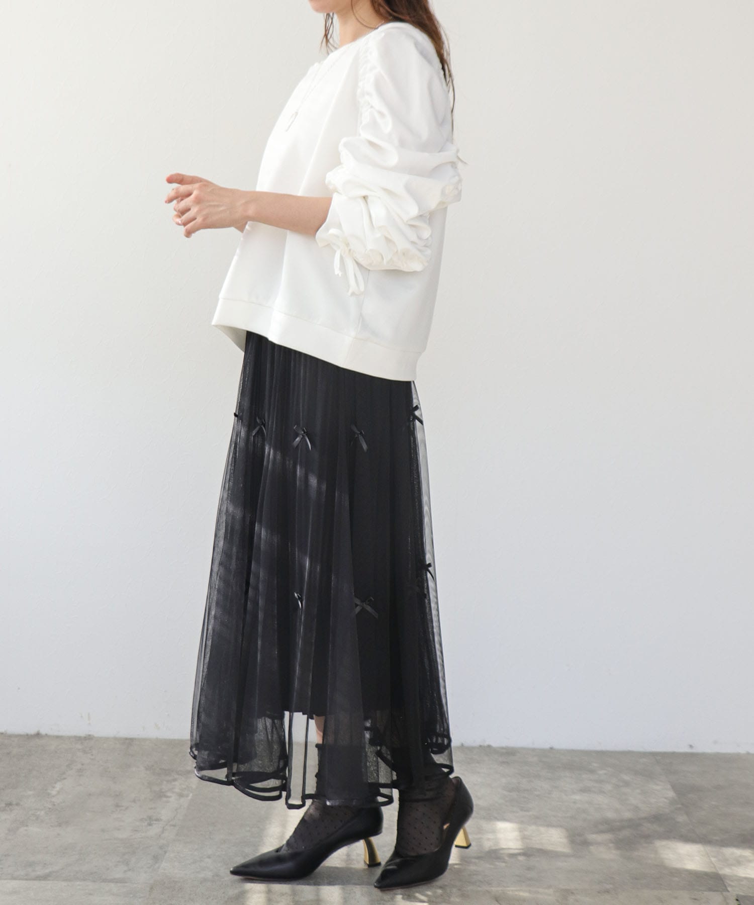 リボンチュールスカート