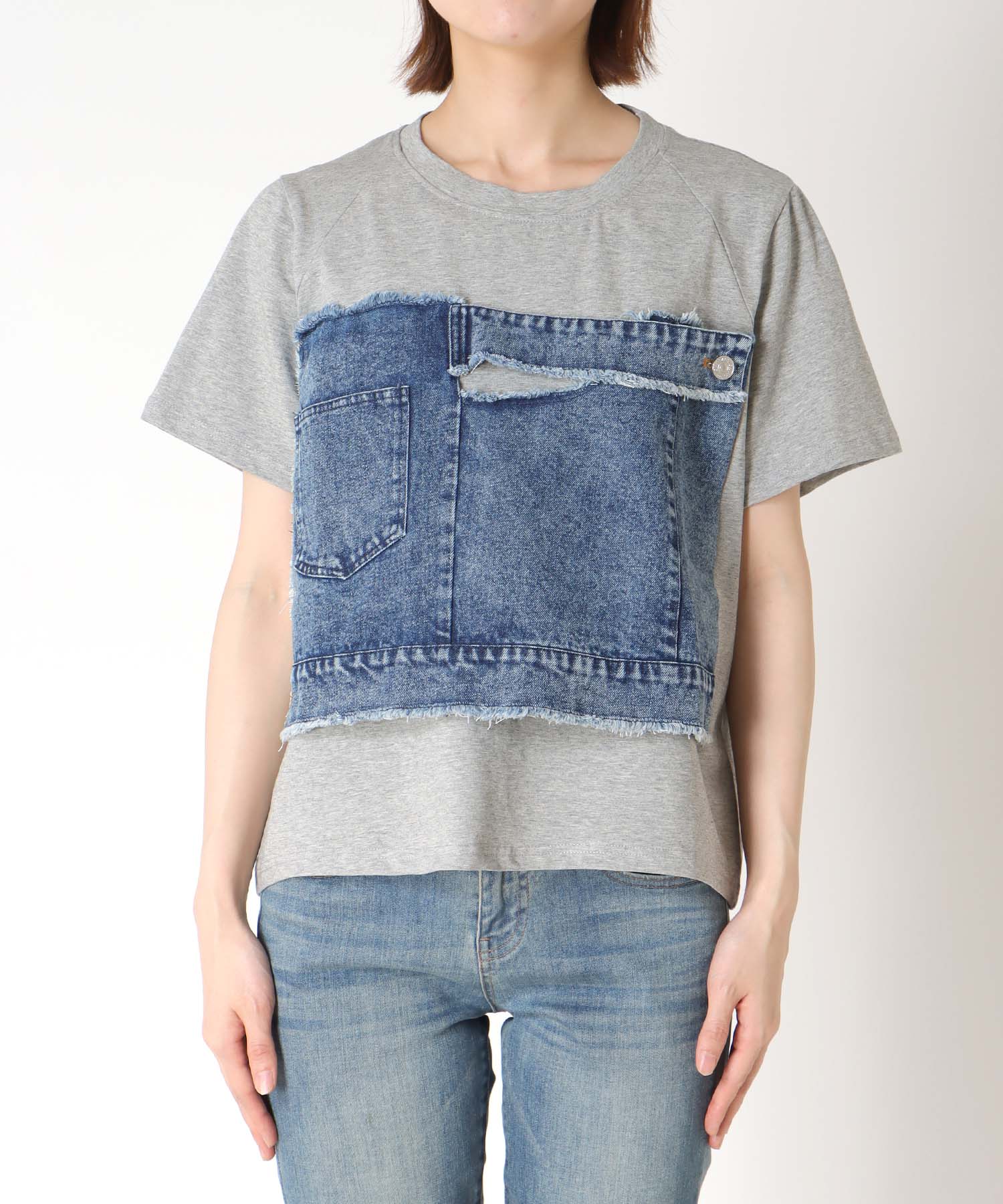 デニムコンビネーションTシャツ