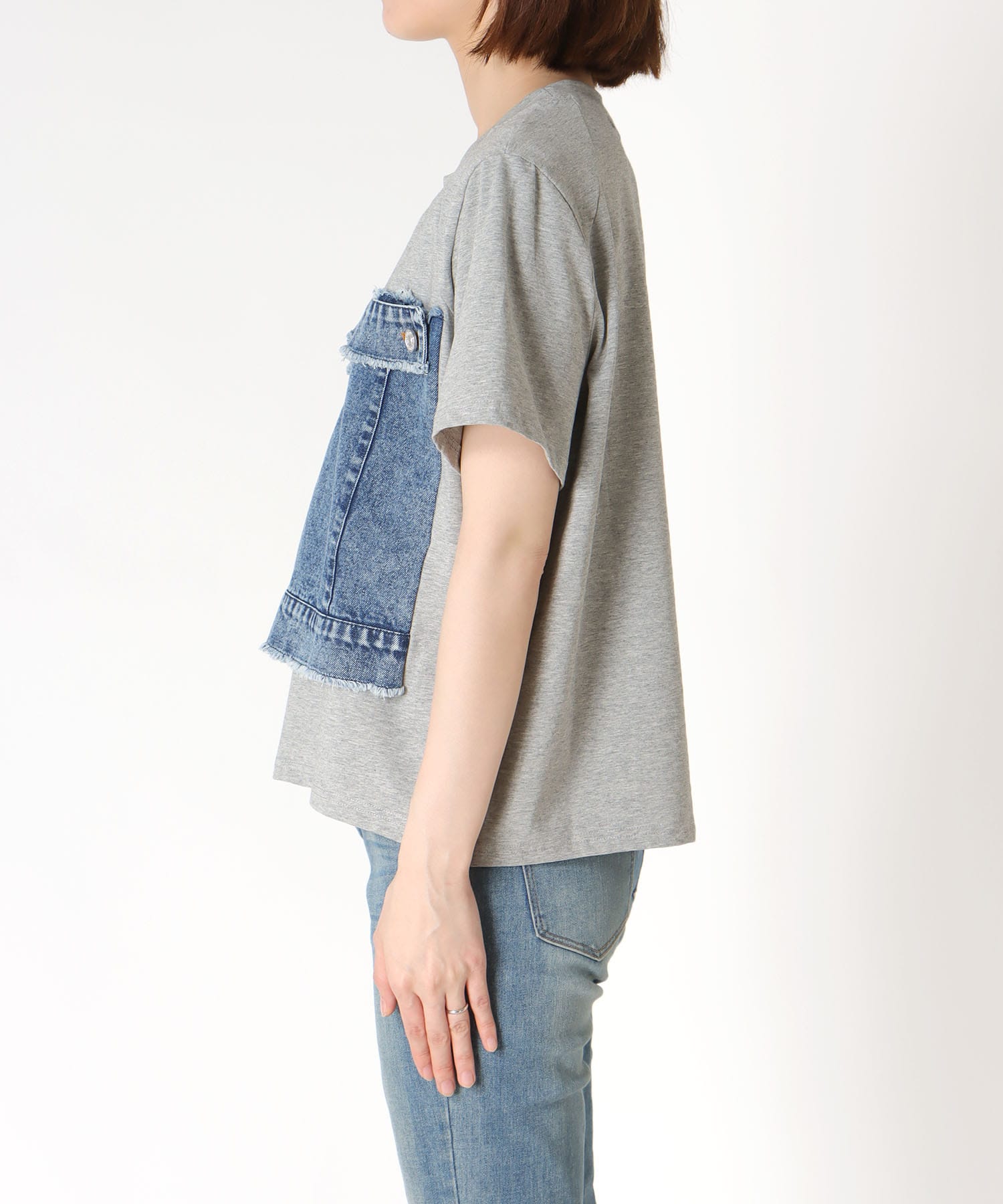 デニムコンビネーションTシャツ