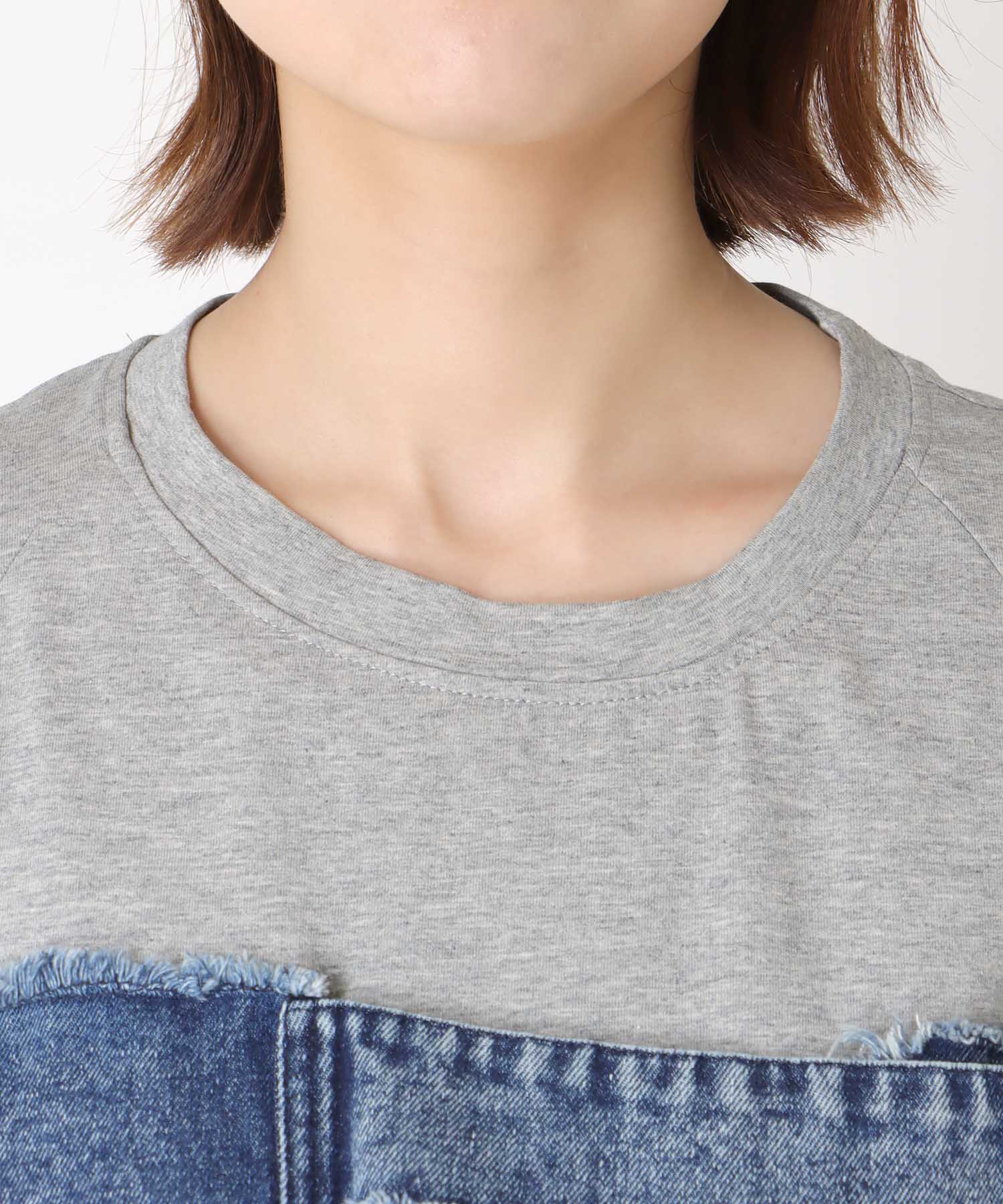 デニムコンビネーションTシャツ