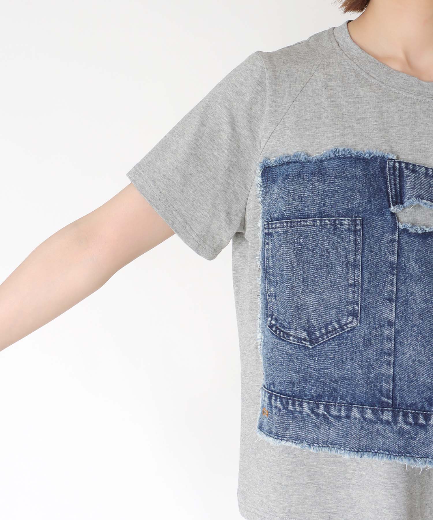 デニムコンビネーションTシャツ
