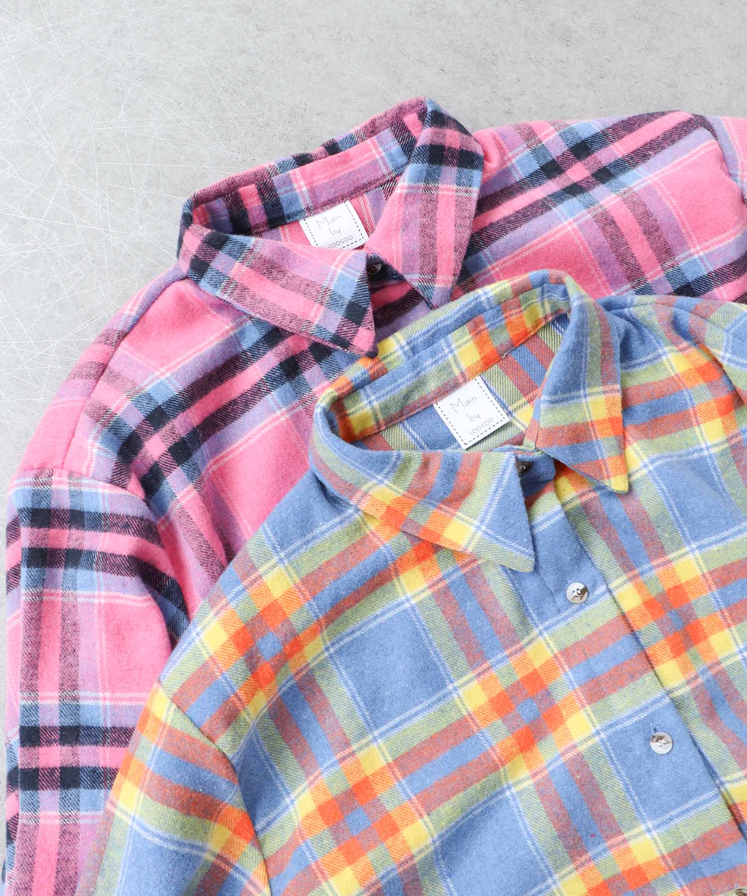 チェック柄ショートシャツ