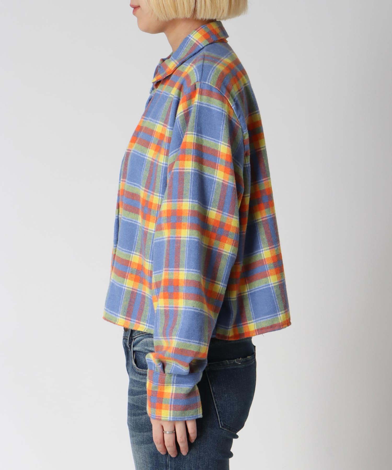 チェック柄ショートシャツ