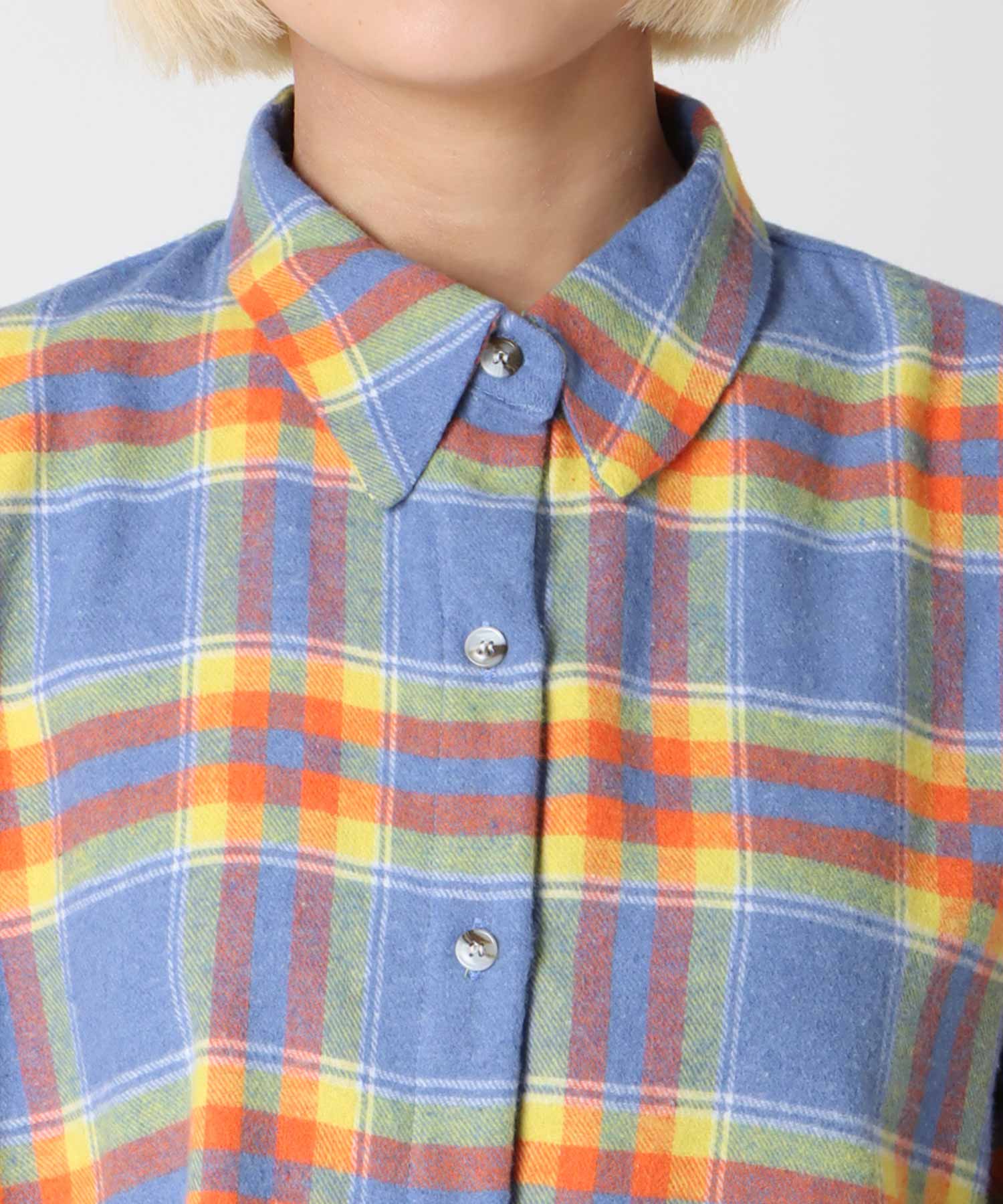 チェック柄ショートシャツ