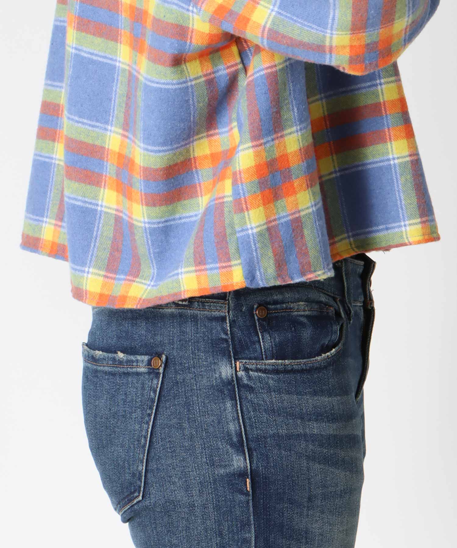 チェック柄ショートシャツ