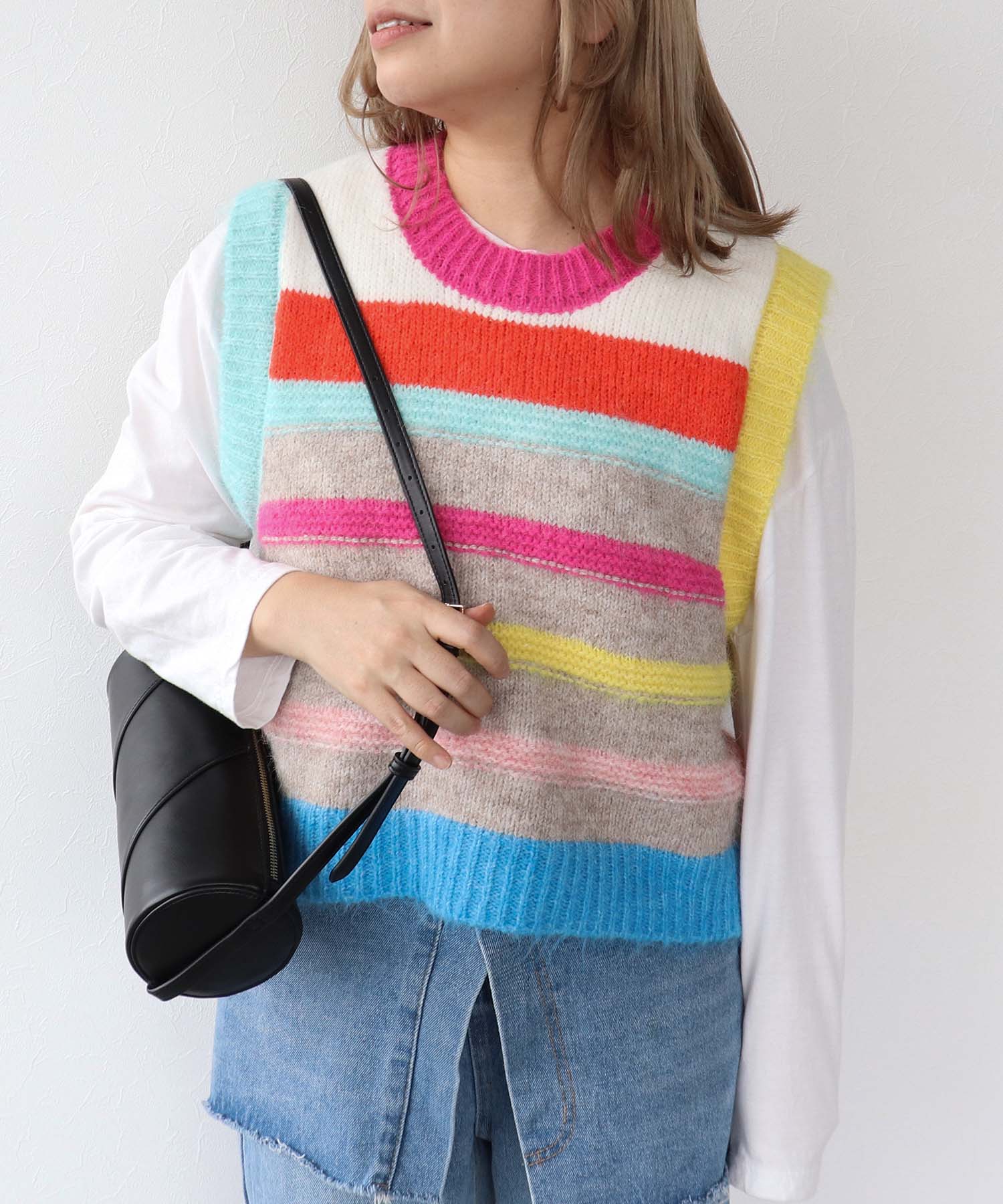 マルチカラーボーダーベスト