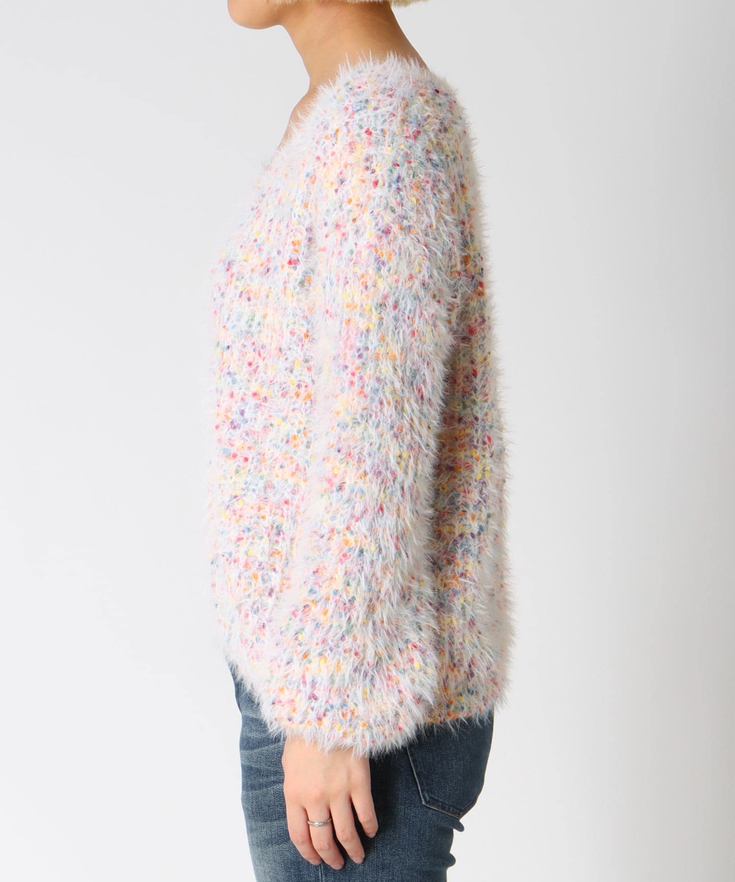 ポコポコMIXヤーンニットプルオーバー