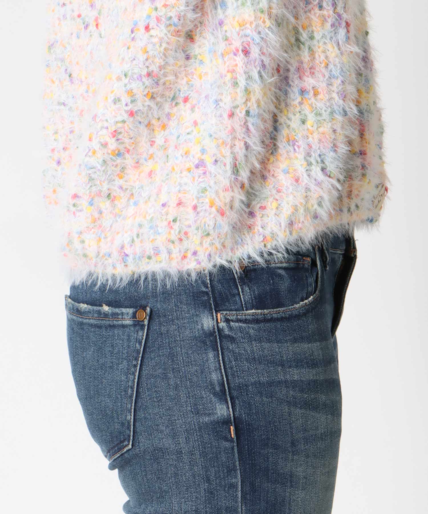 ポコポコMIXヤーンニットカーディガン