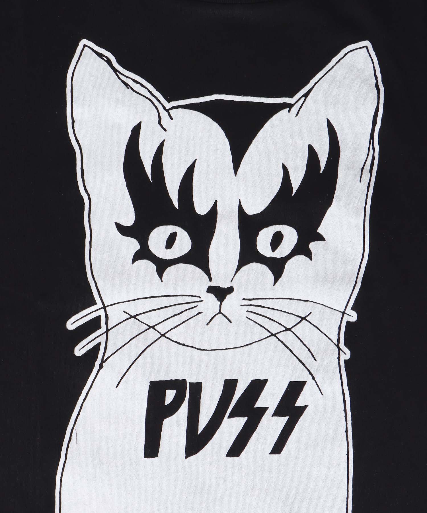 【BLACK SCORE】PUSS クロップドＴシャツ