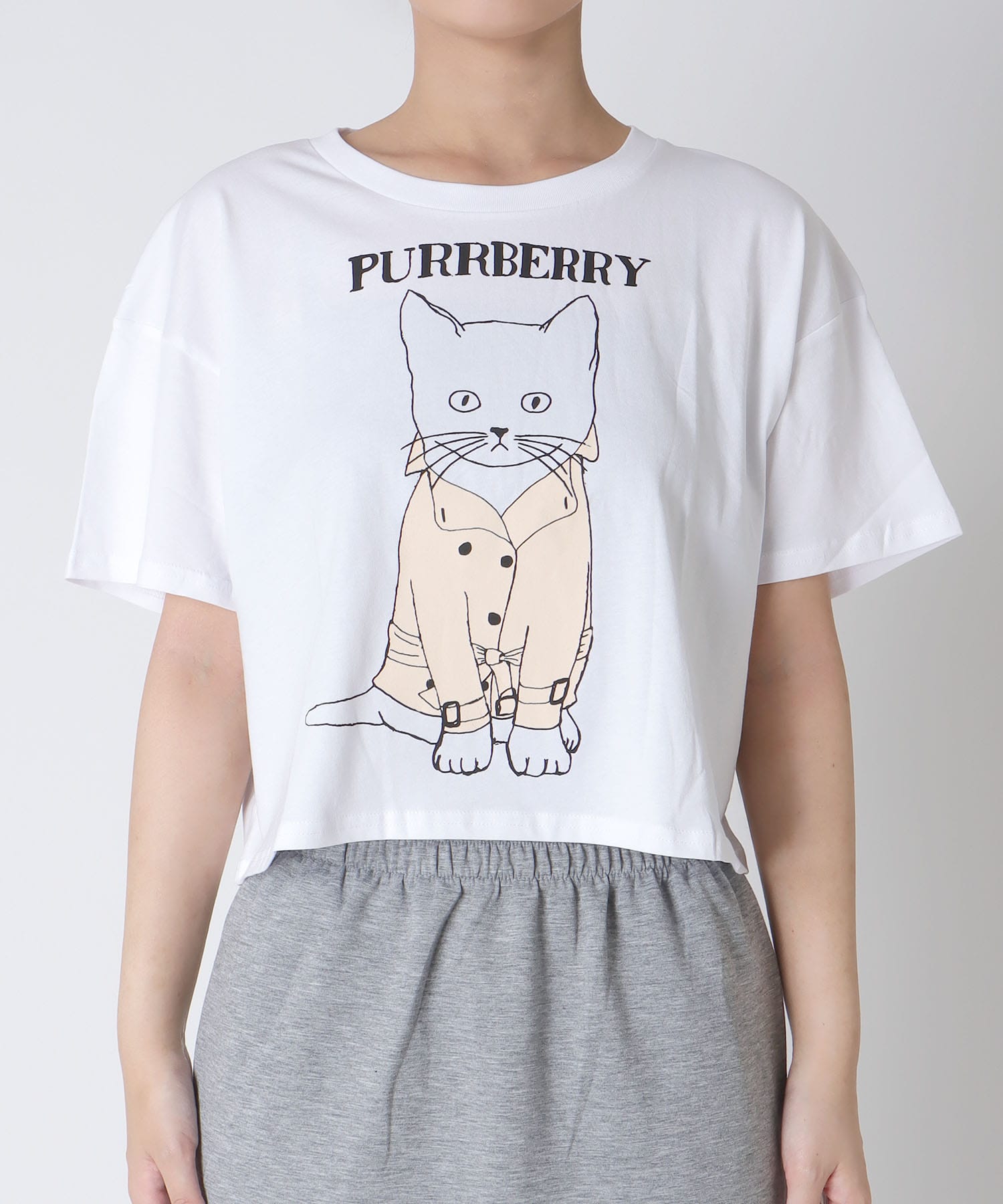 【BLACK SCORE】PURRBERRY クロップドＴ