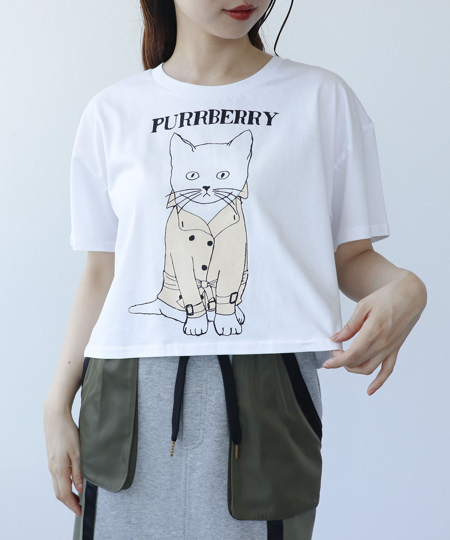 【BLACK SCORE】PURRBERRY クロップドＴ