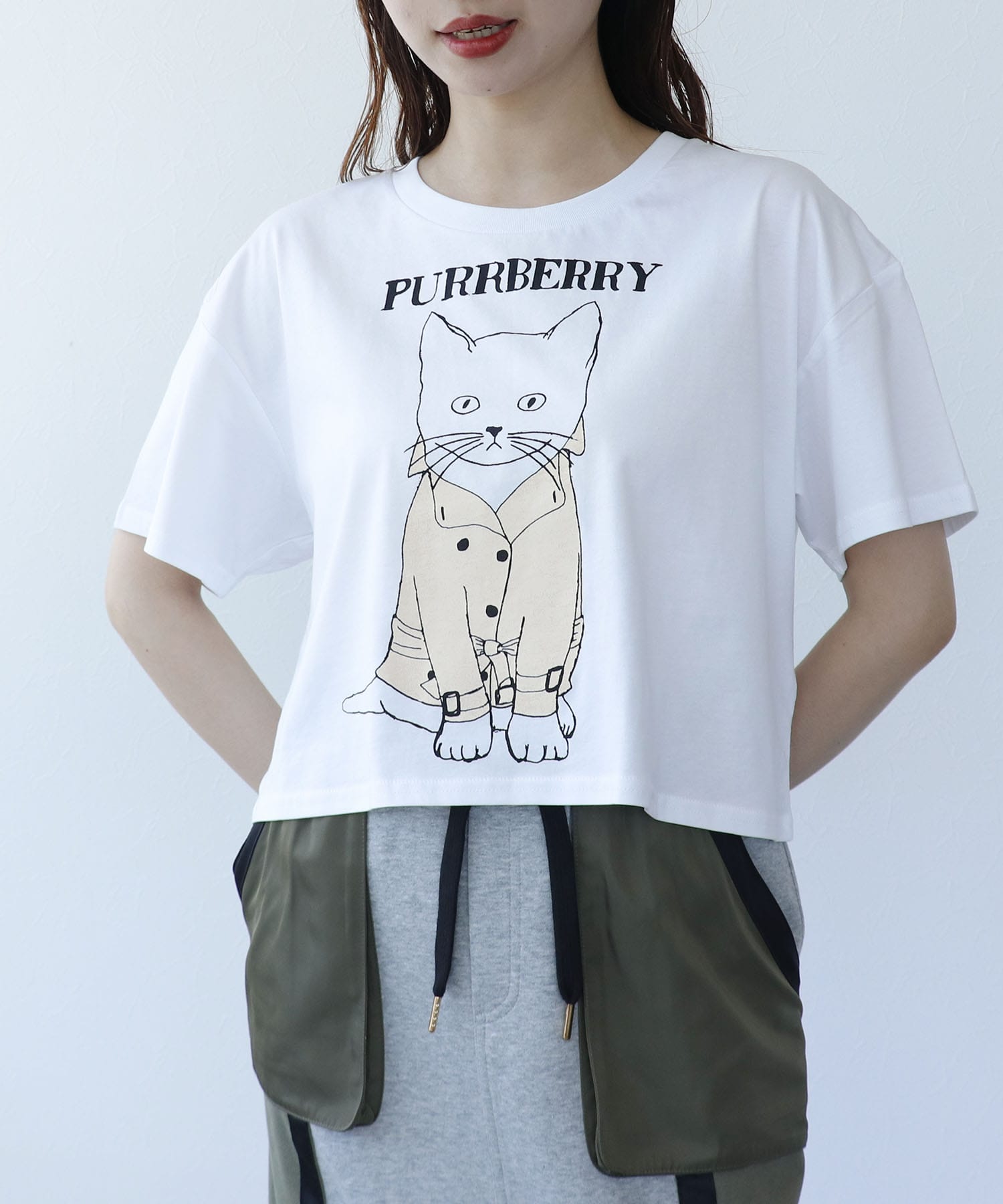 【BLACK SCORE】PURRBERRY クロップドＴ