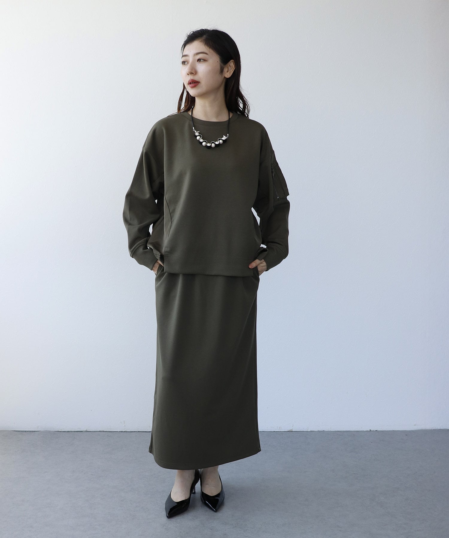 【WEB先行販売】MA-Iプルオーバー＆タイトスカートセットアップ