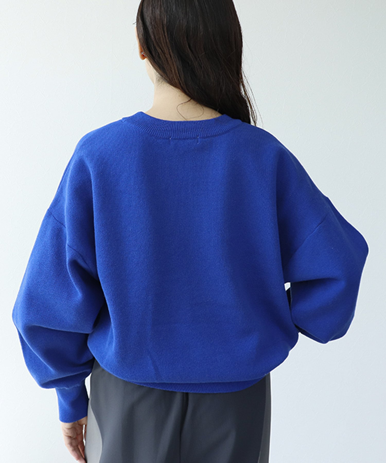 スウェットライククルーネックプルオーバー