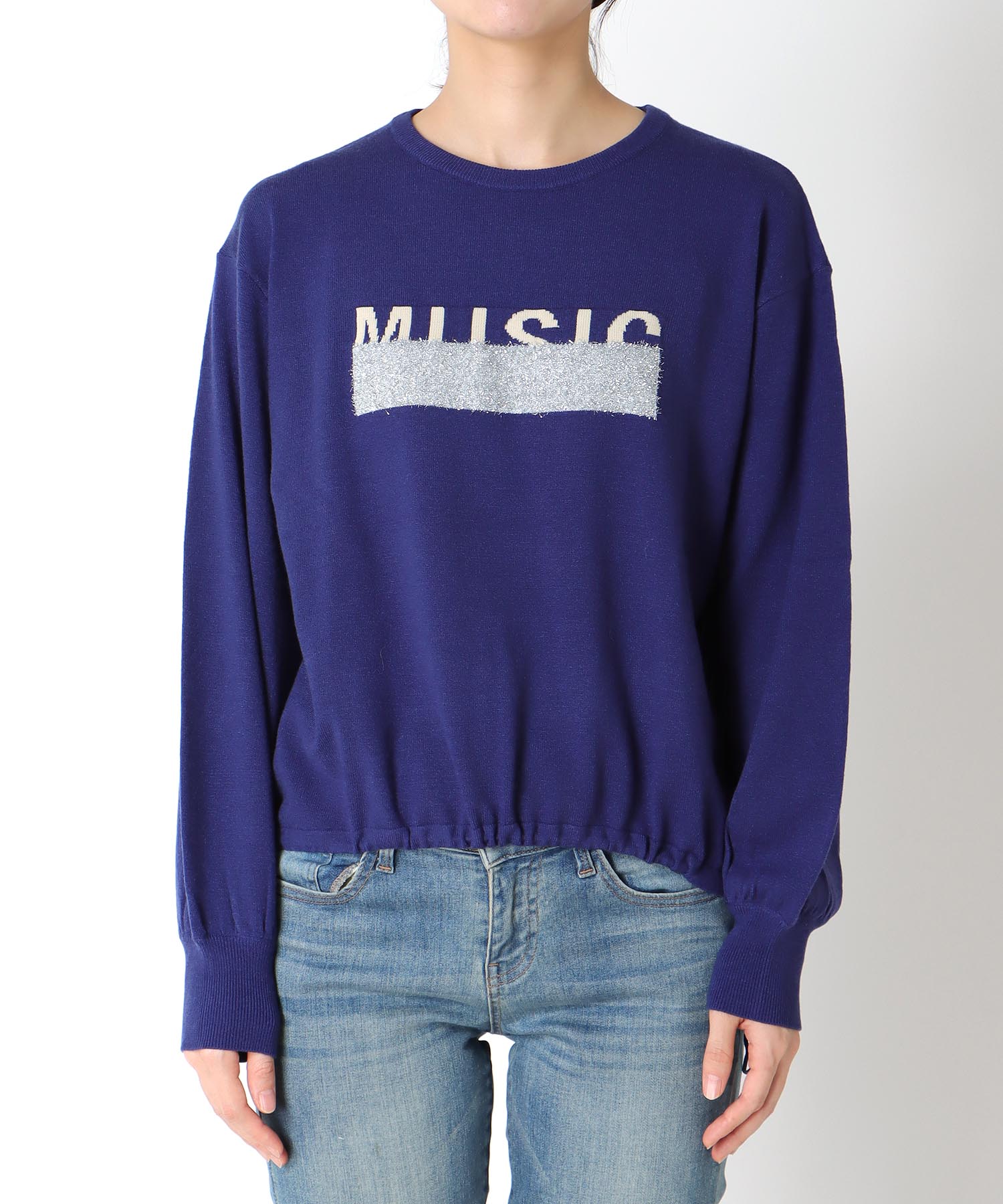 ラメロゴジャガードプルオーバー