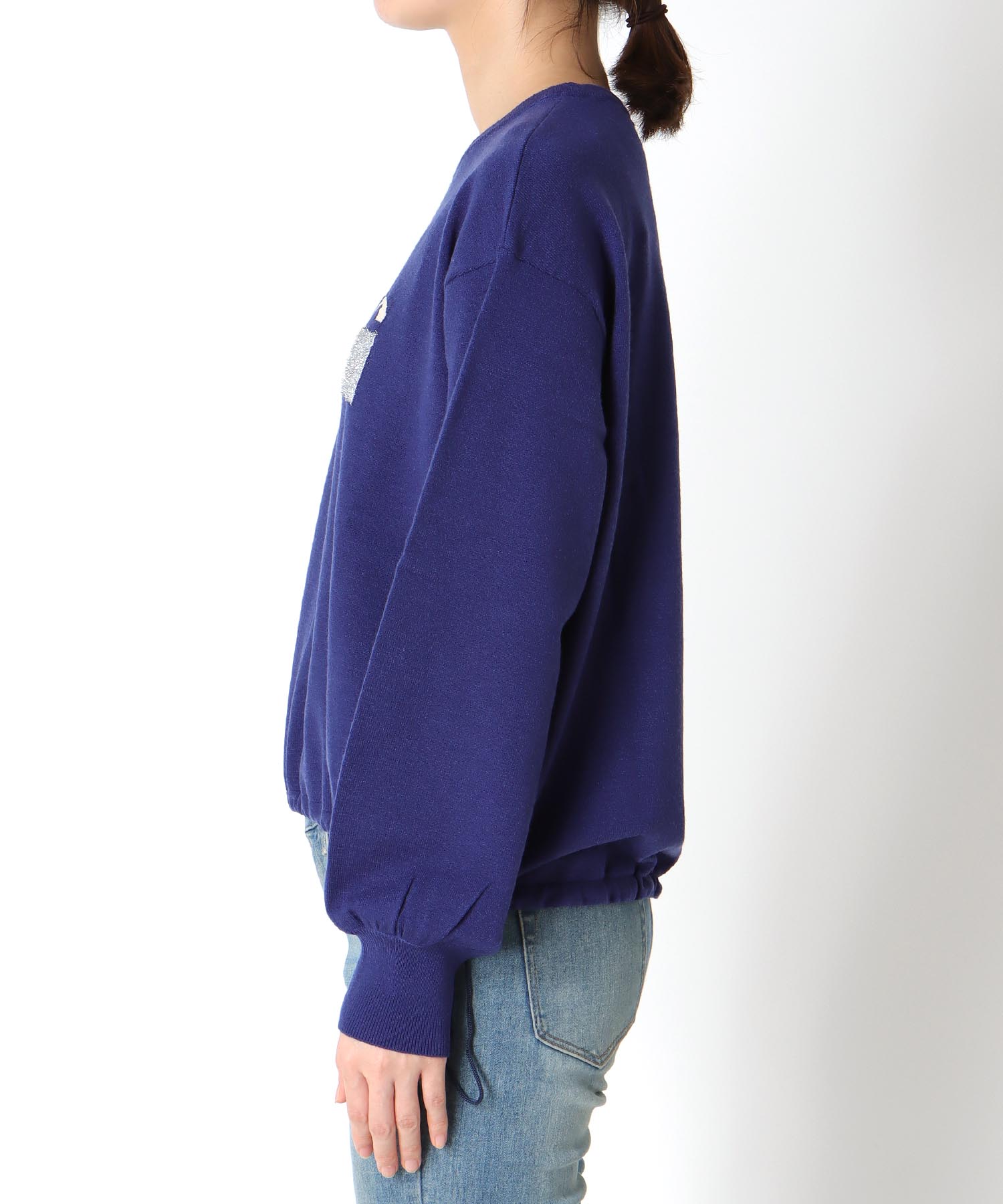 ラメロゴジャガードプルオーバー