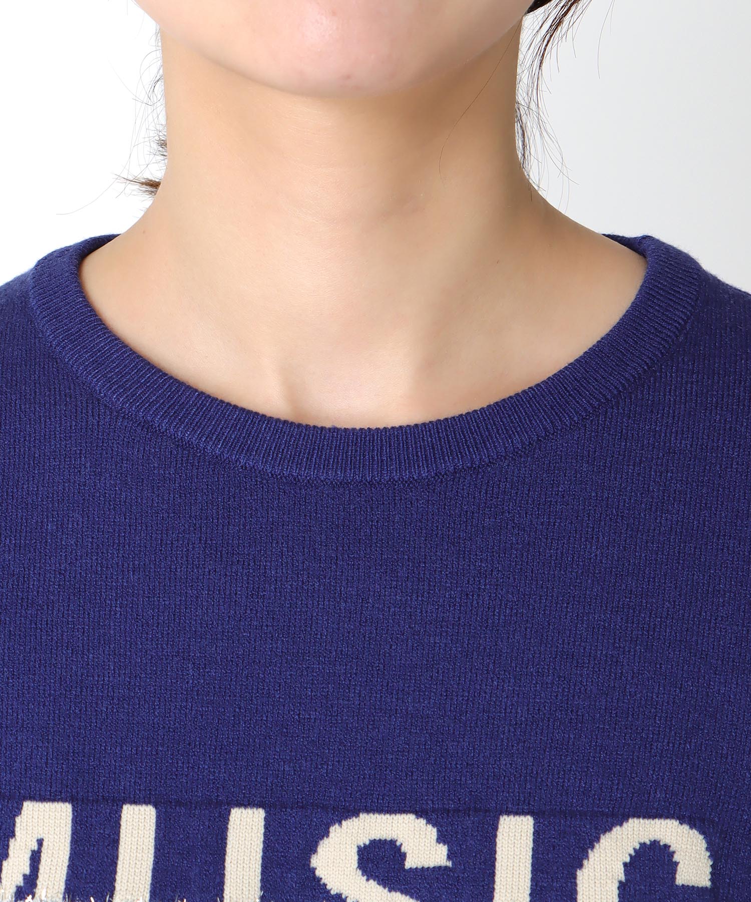 ラメロゴジャガードプルオーバー