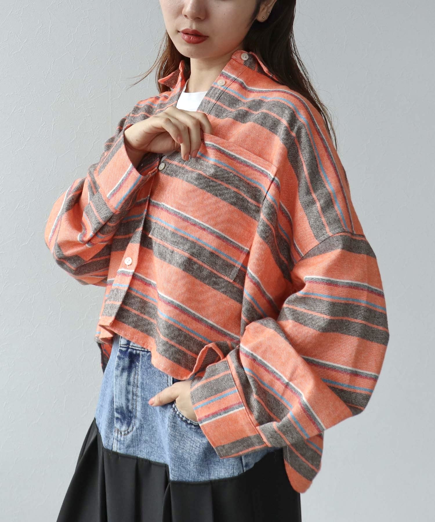 ビッグマルチボーダーシャツ