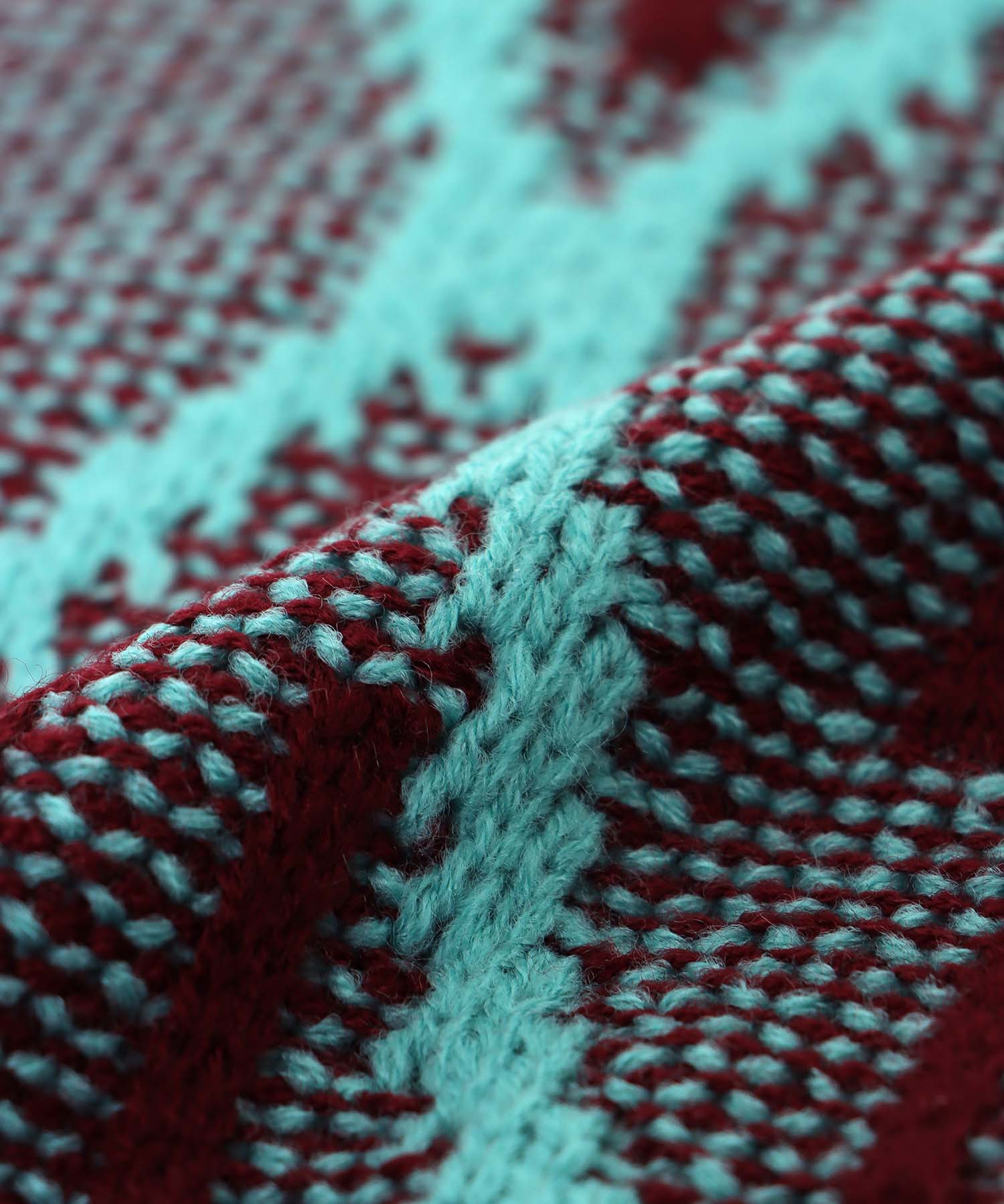 格子柄クルーネックプルオーバー