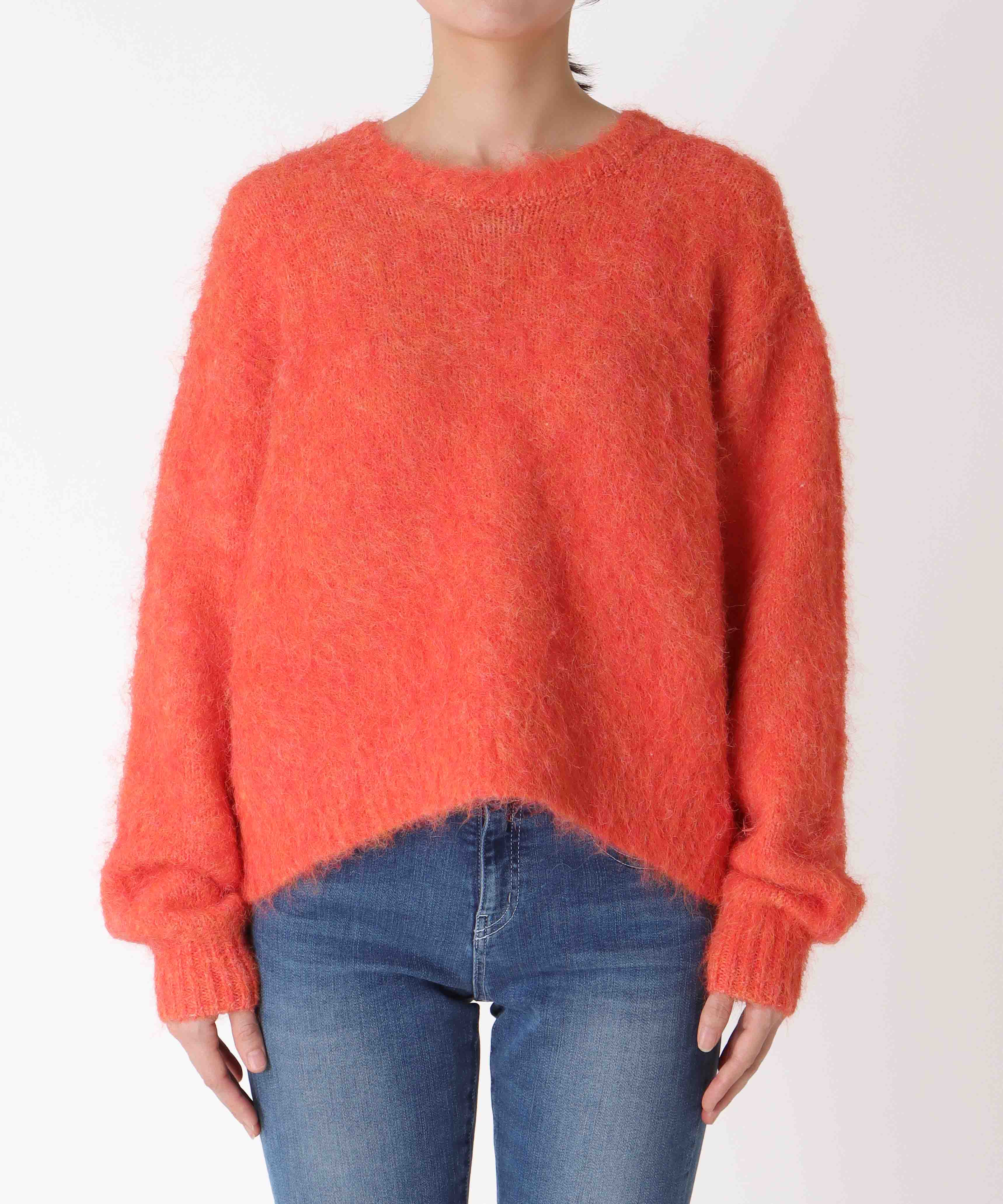 【WEB先行販売】シャギーショート丈クルーネックプルオーバー