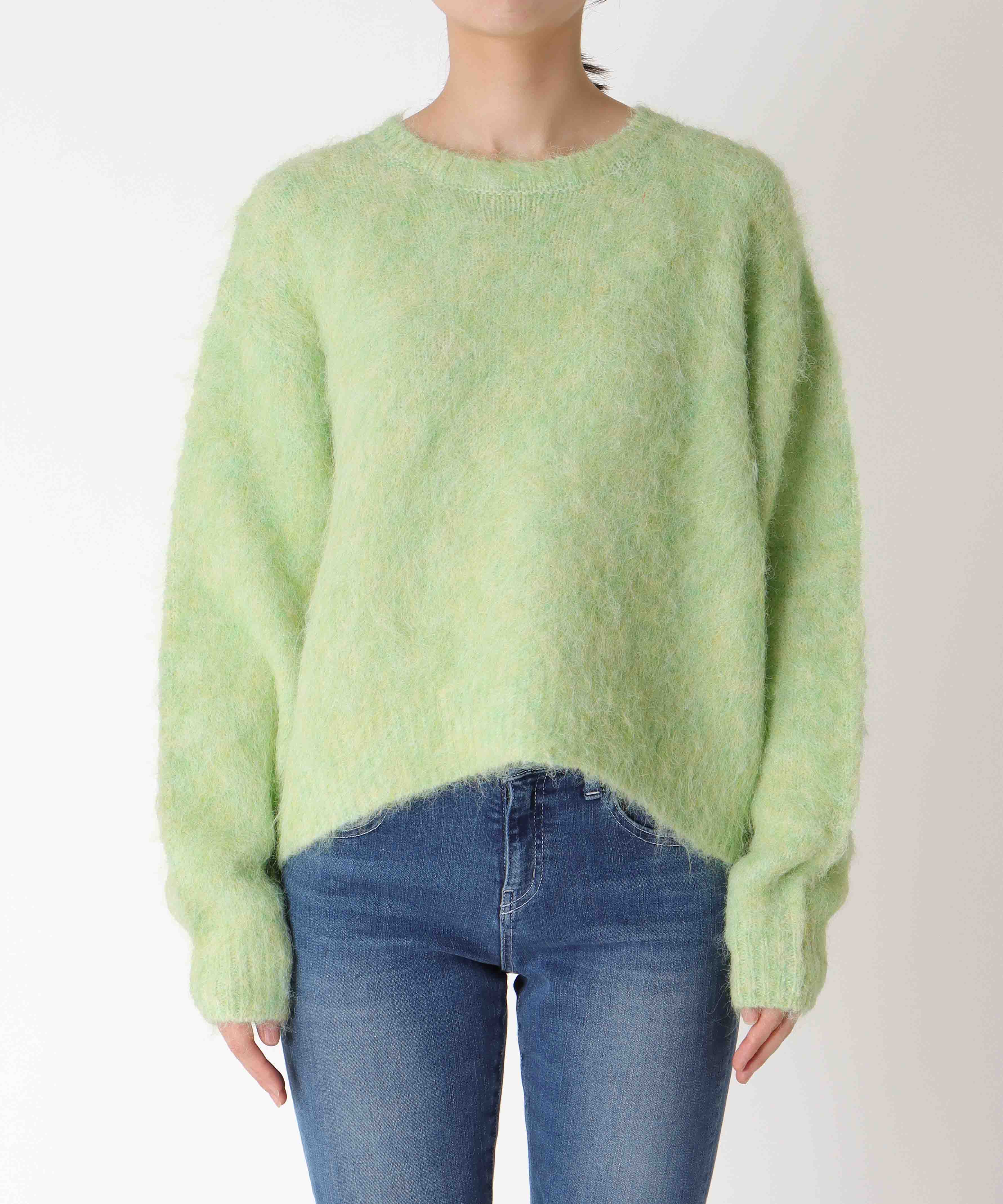 【WEB先行販売】シャギーショート丈クルーネックプルオーバー