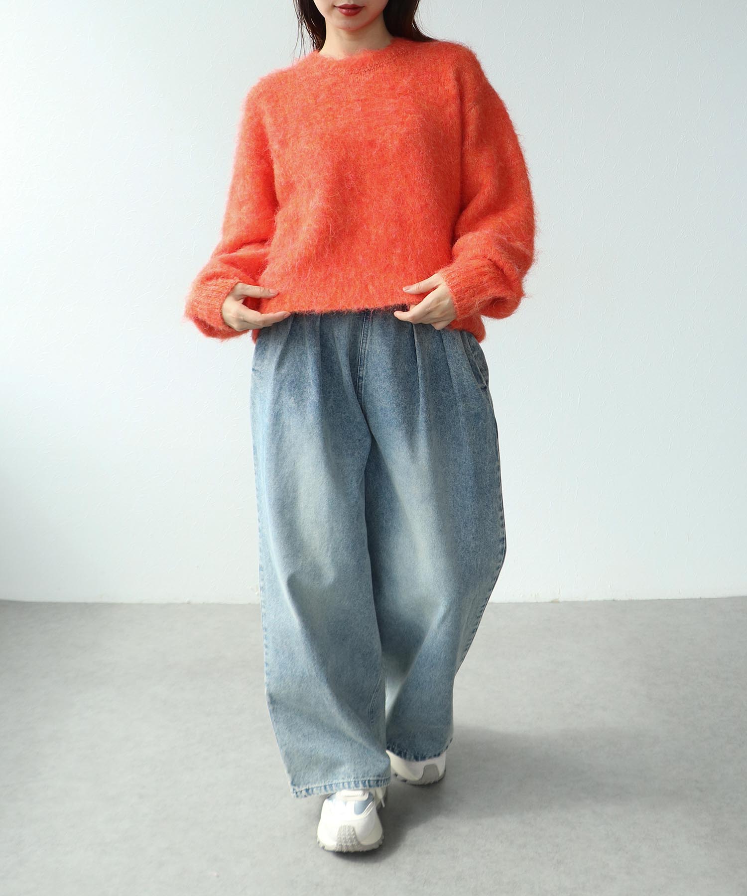 【WEB先行販売】シャギーショート丈クルーネックプルオーバー