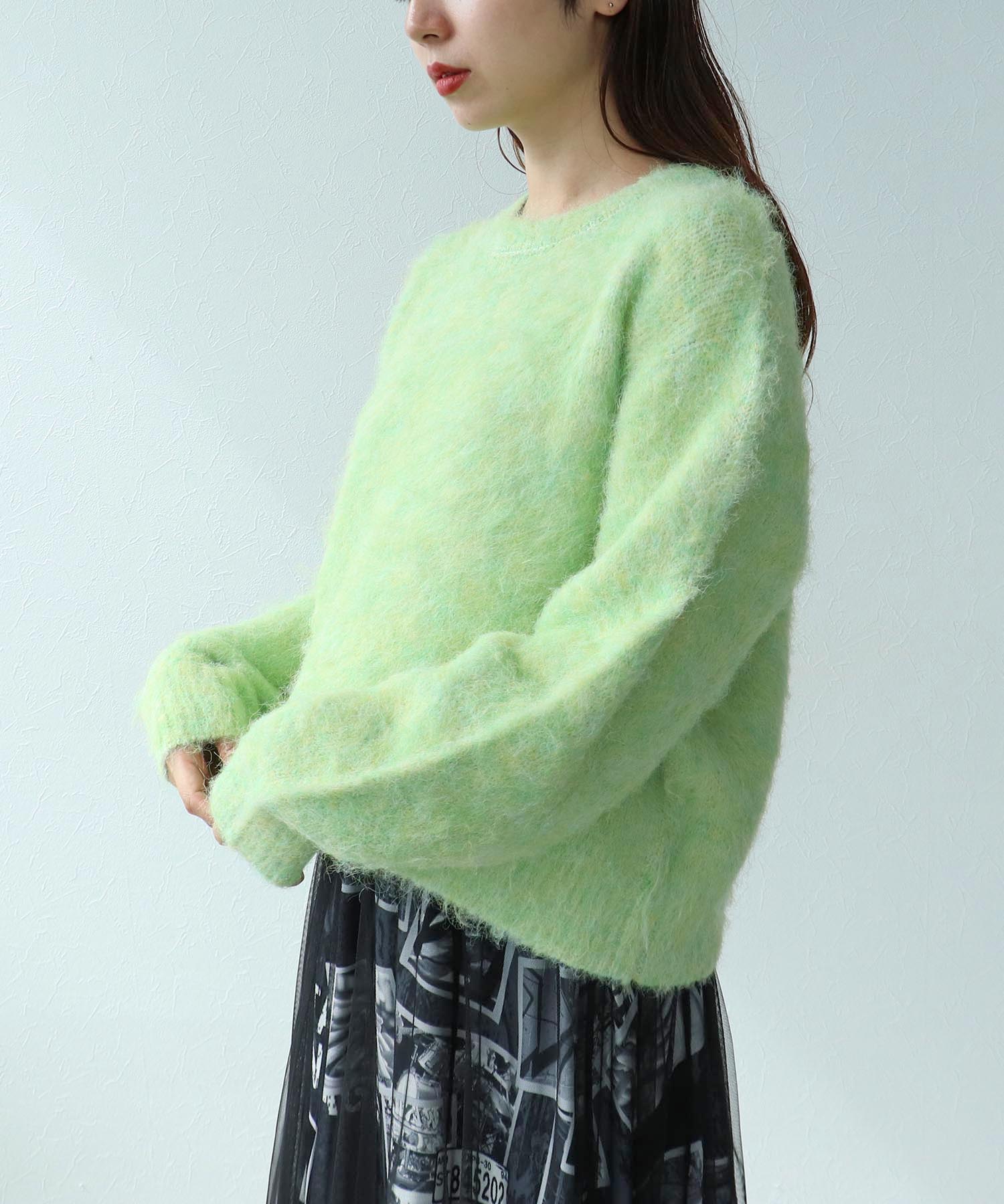 【WEB先行販売】シャギーショート丈クルーネックプルオーバー