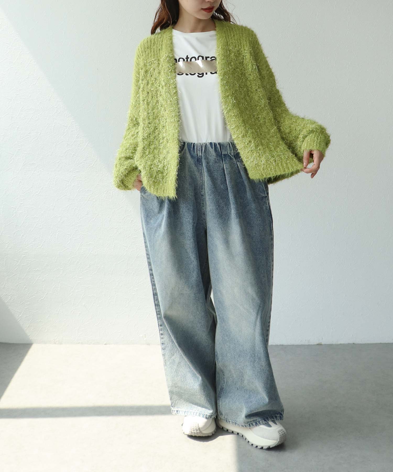 【WEB先行予約】ラメフェザーモールカーディガン