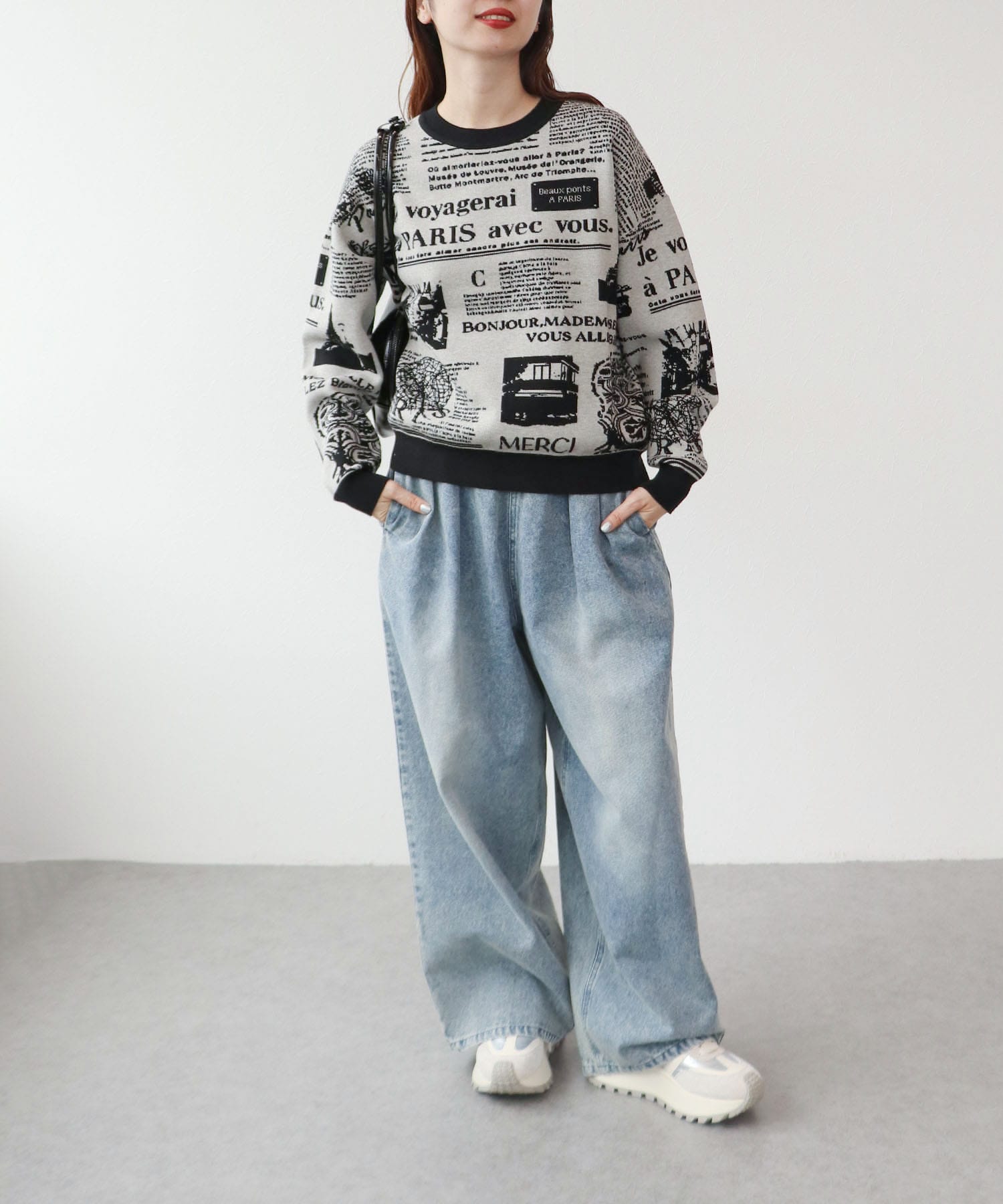 NEWS PAPER ジャガードニット