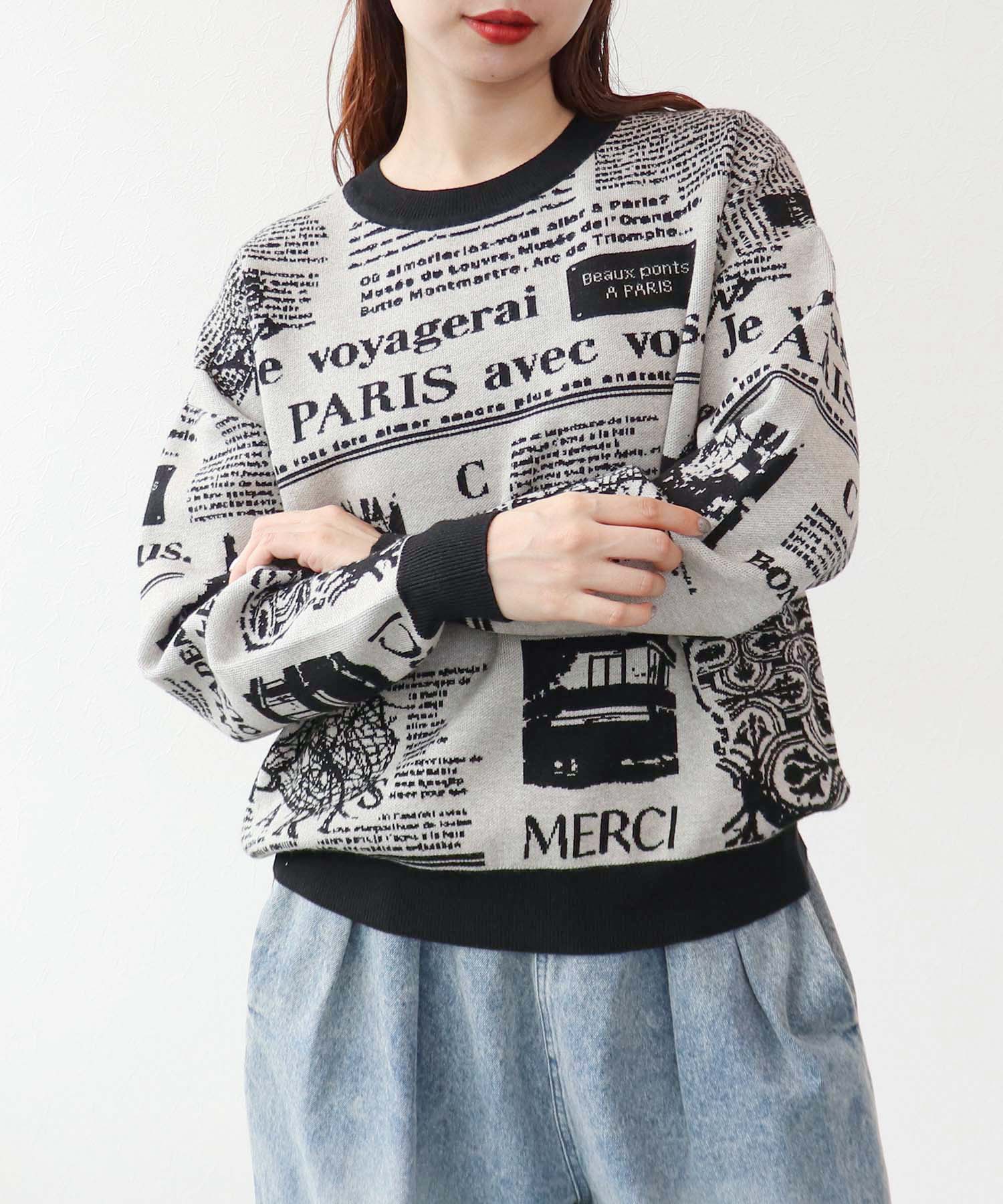 NEWS PAPER ジャガードニット