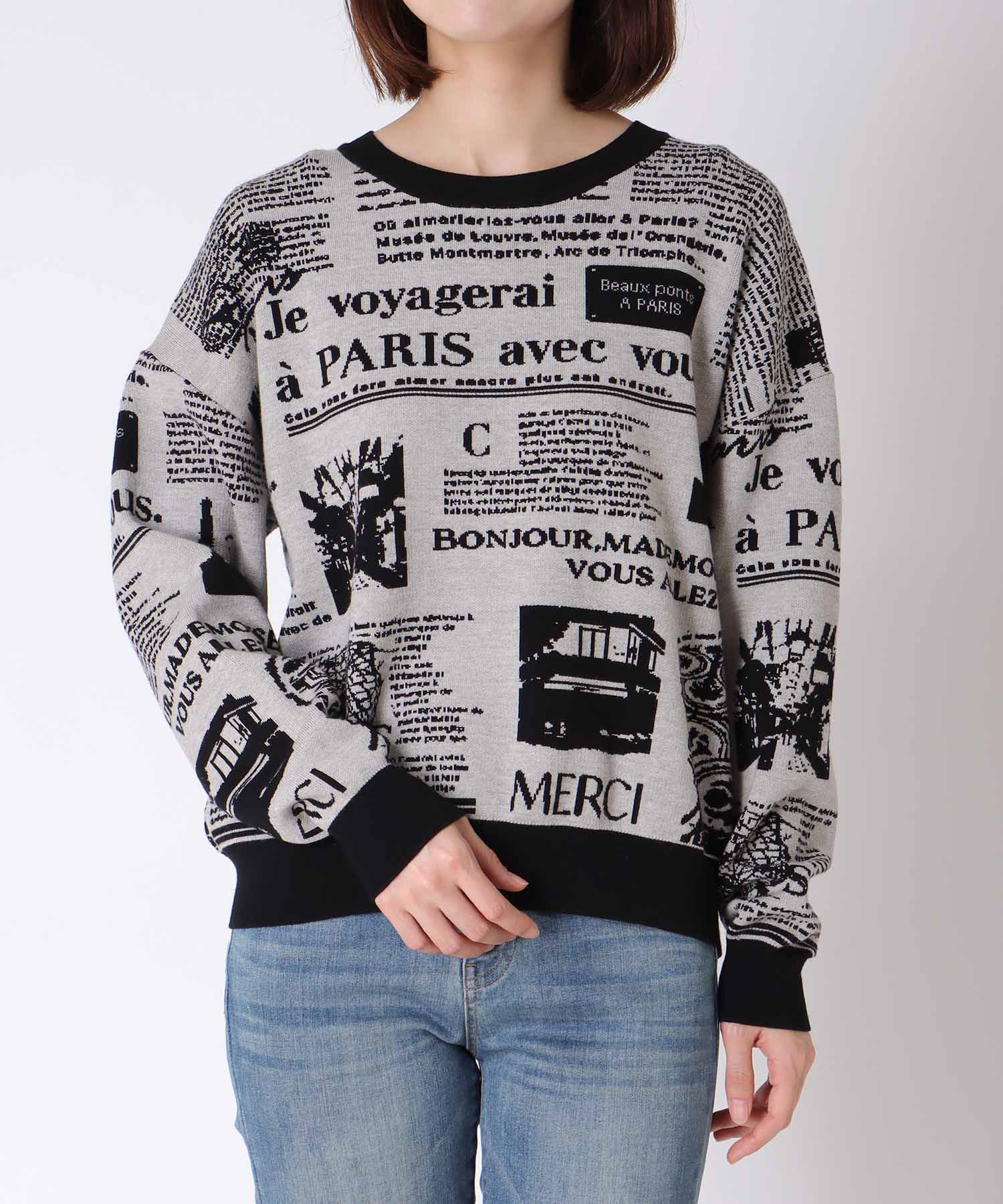 NEWS PAPER ジャガードニット