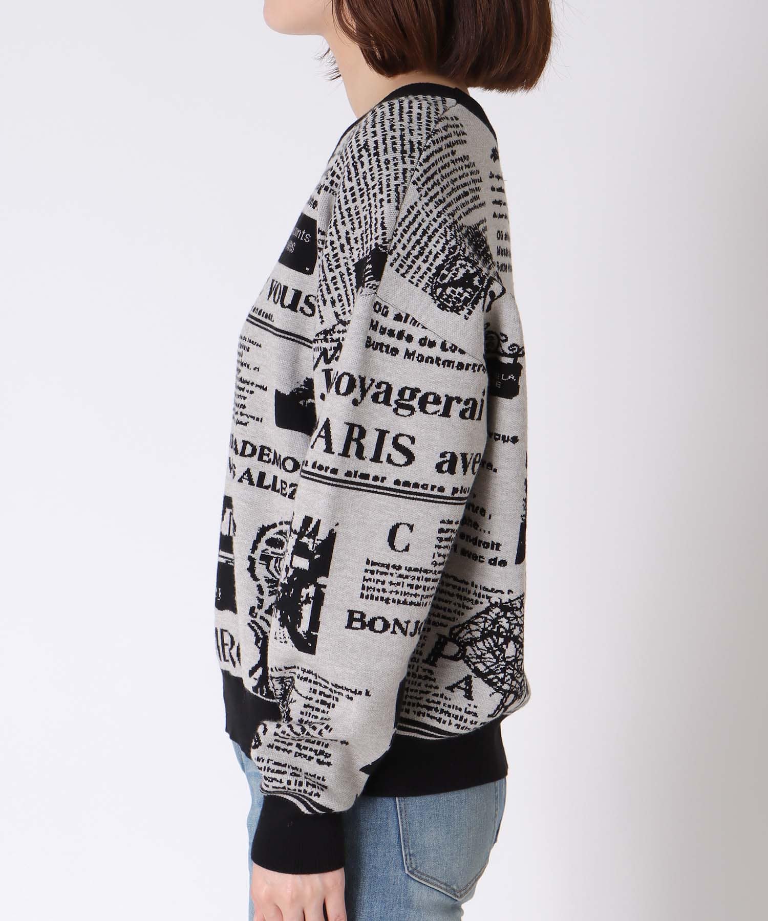 NEWS PAPER ジャガードニット