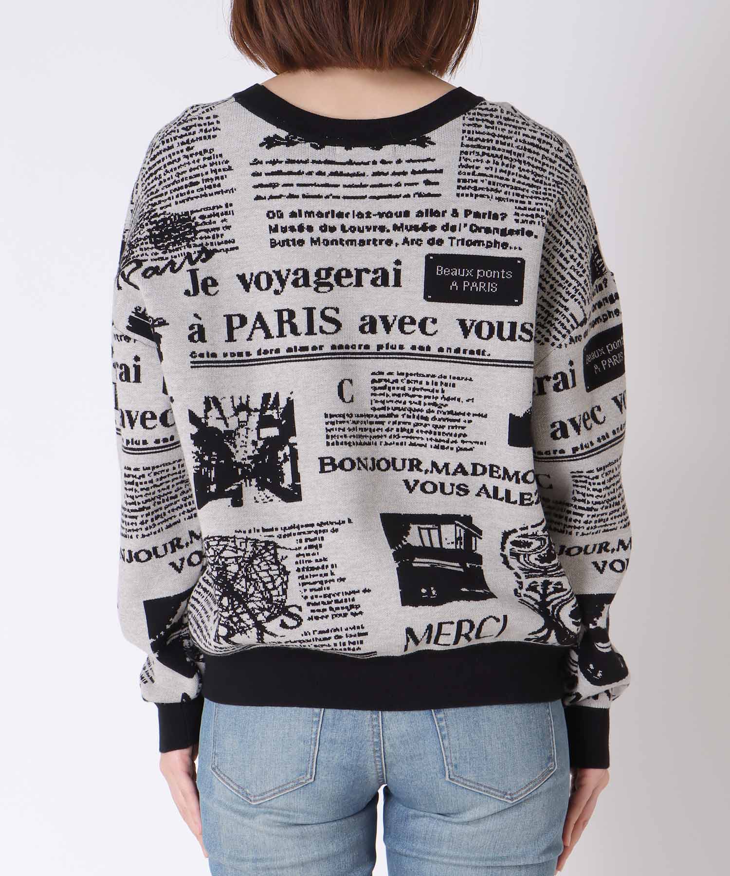 NEWS PAPER ジャガードニット