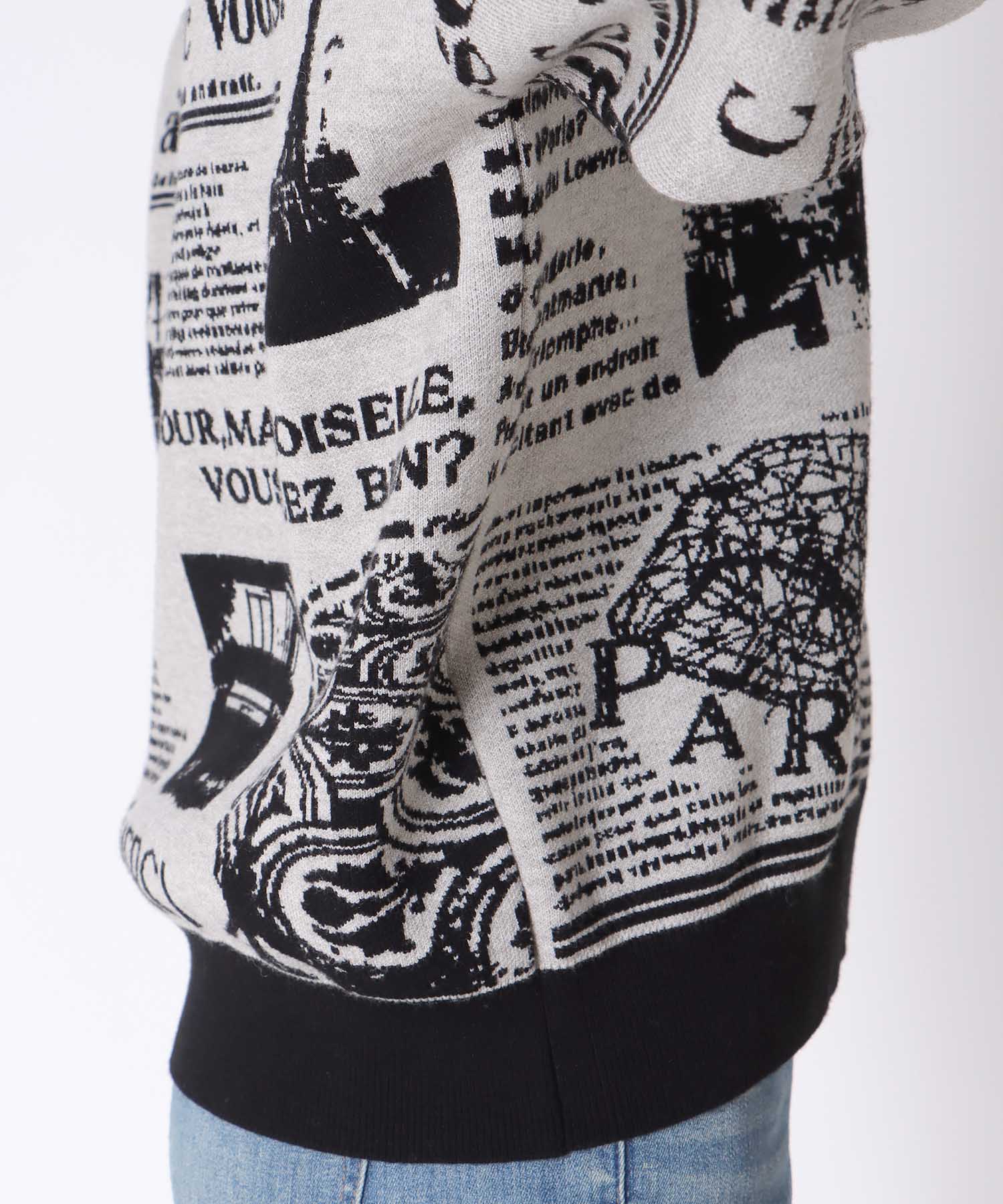 NEWS PAPER ジャガードニット