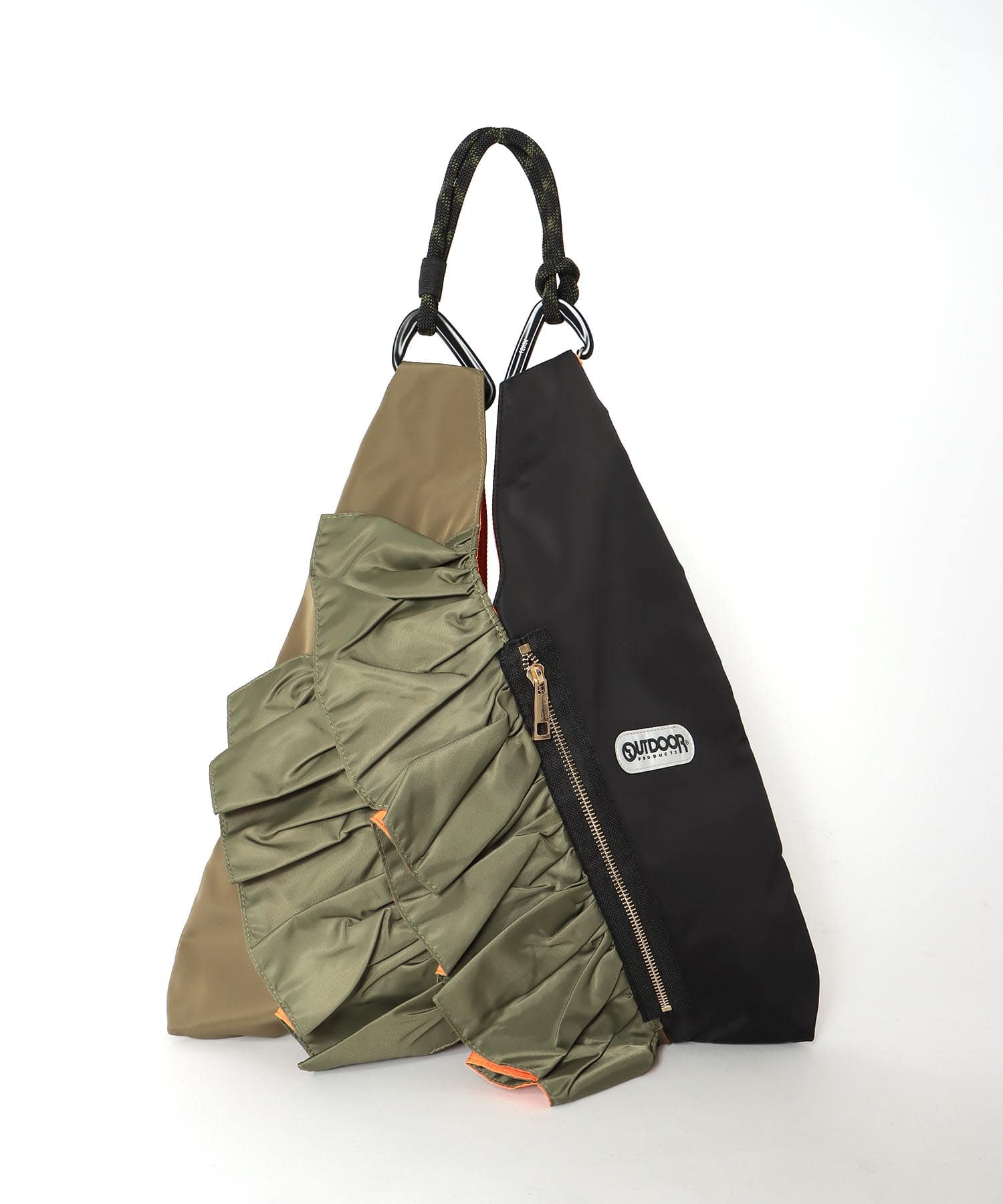 RISLEY×OUTDOOR PRODUCTS バイカラートライアングルフリルバッグ