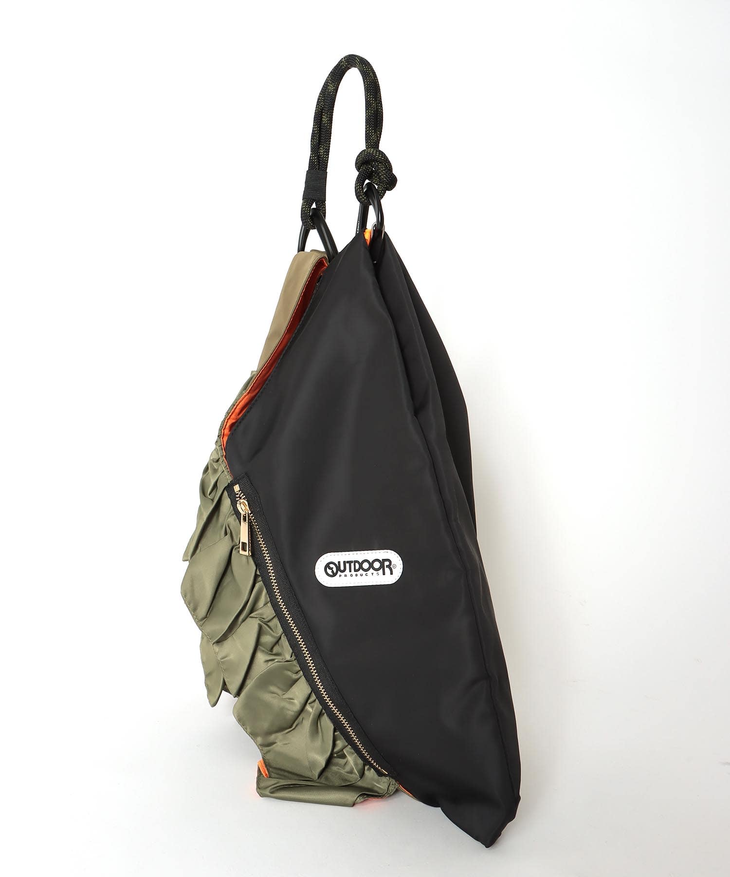 RISLEY×OUTDOOR PRODUCTS バイカラートライアングルフリルバッグ