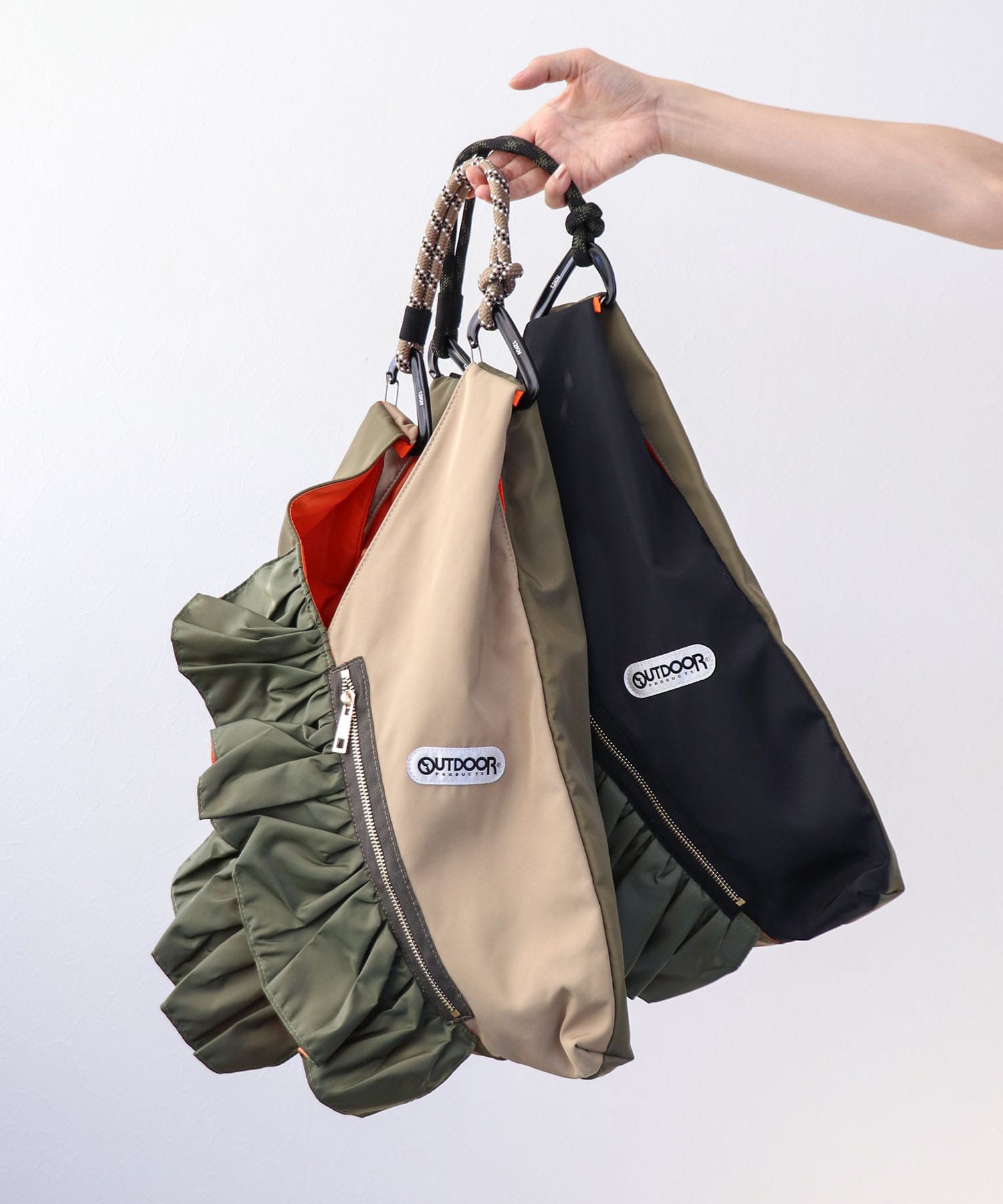 【WEB先行予約】RISLEY×OUTDOOR PRODUCTS バイカラートライアングルフリルバッグ