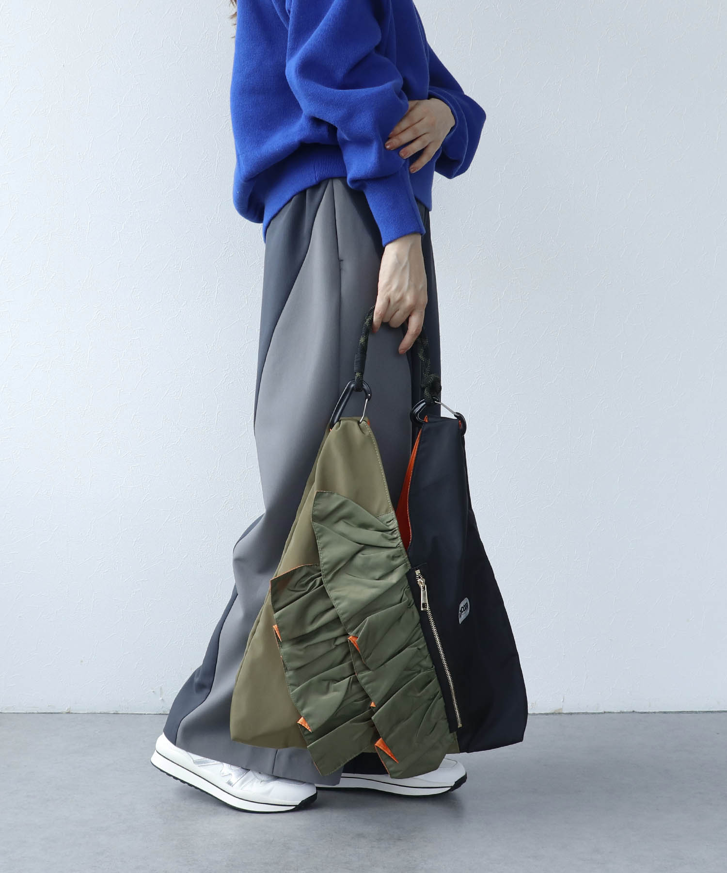 RISLEY×OUTDOOR PRODUCTS バイカラートライアングルフリルバッグ