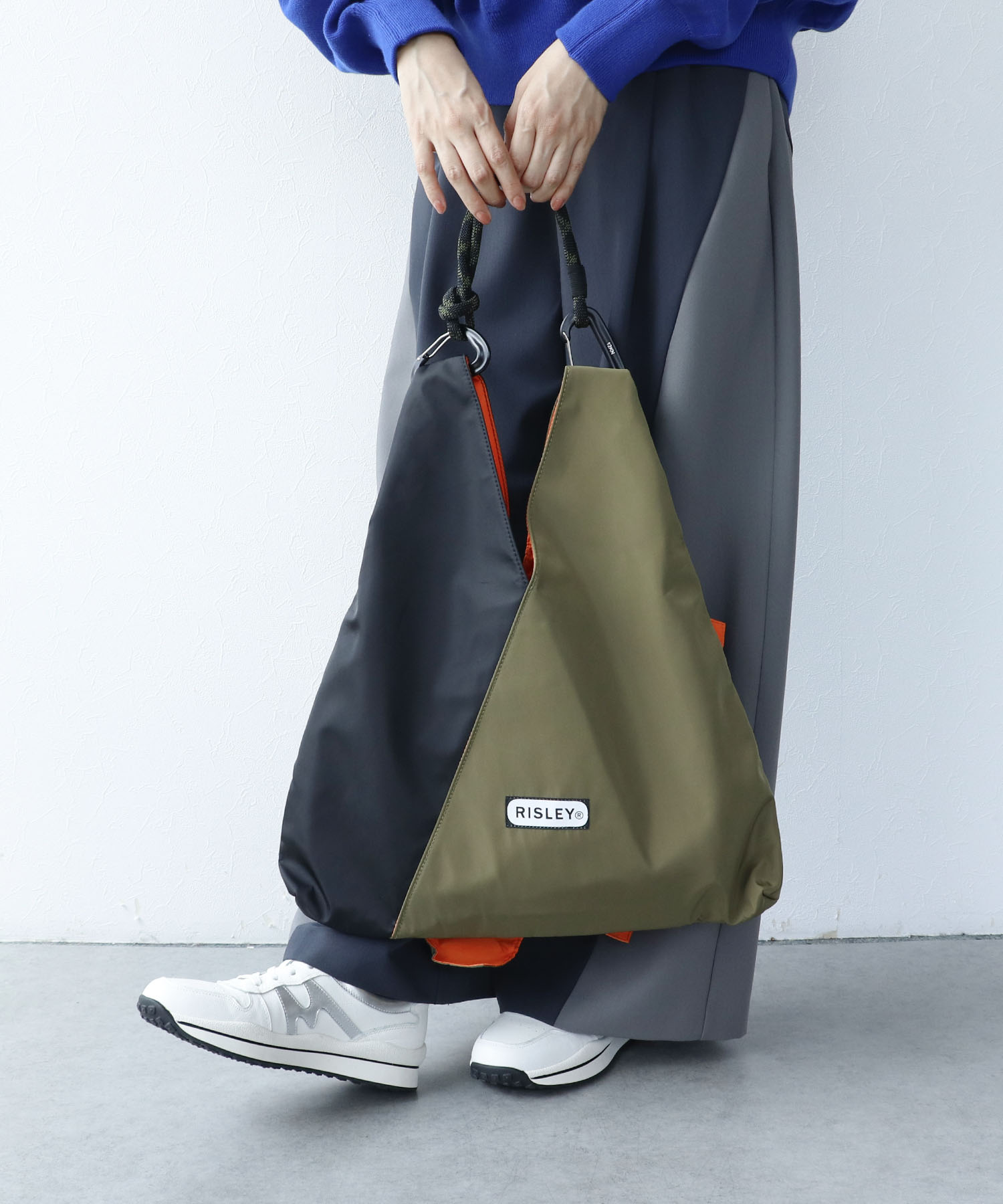 RISLEY×OUTDOOR PRODUCTS バイカラートライアングルフリルバッグ