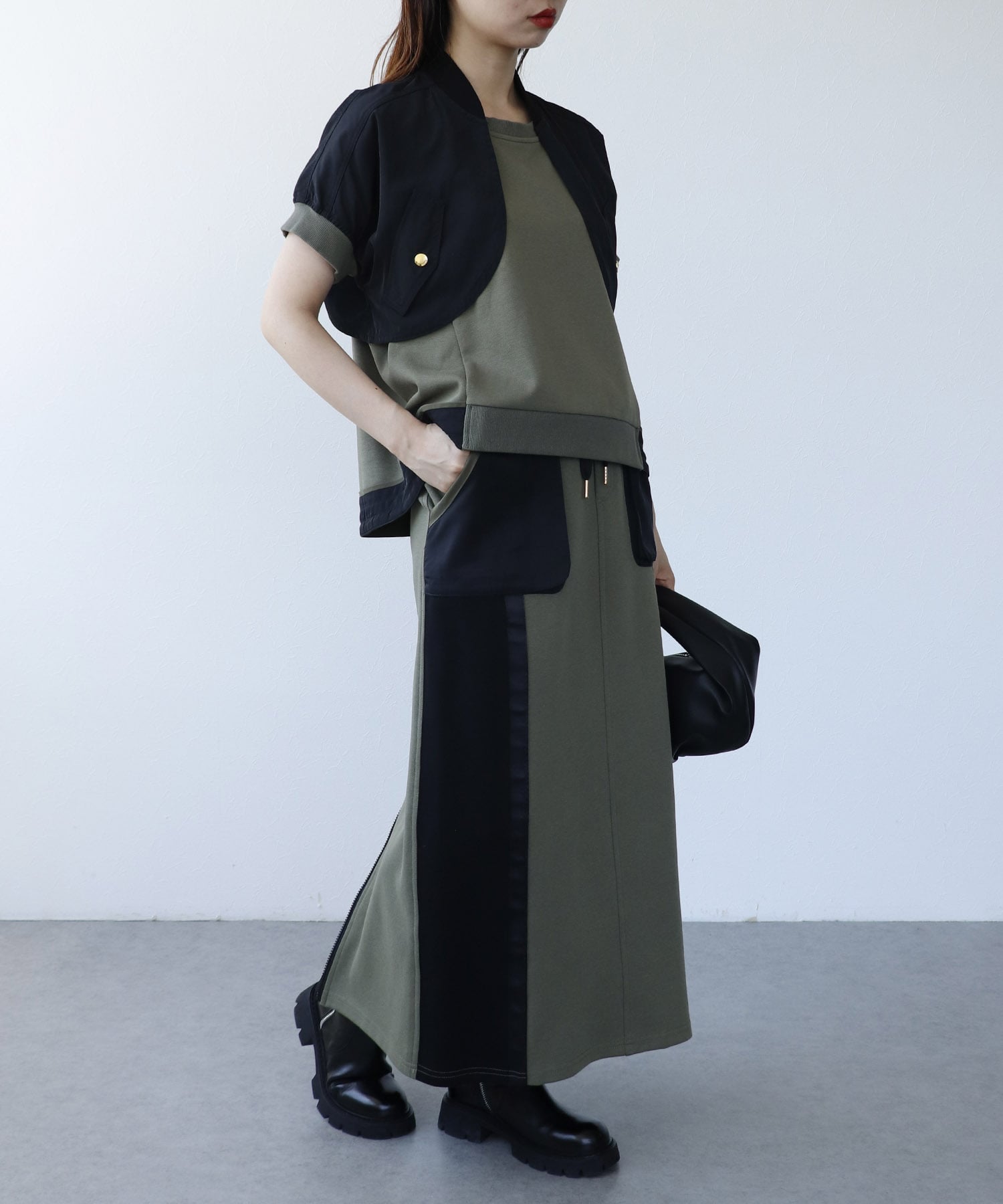 ショートボレロドッキングプルオーバー
