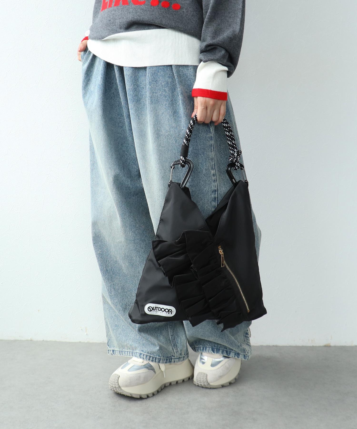 【RISLEY×OUTDOOR PRODUCTS】miniトライアングルフリルバッグ