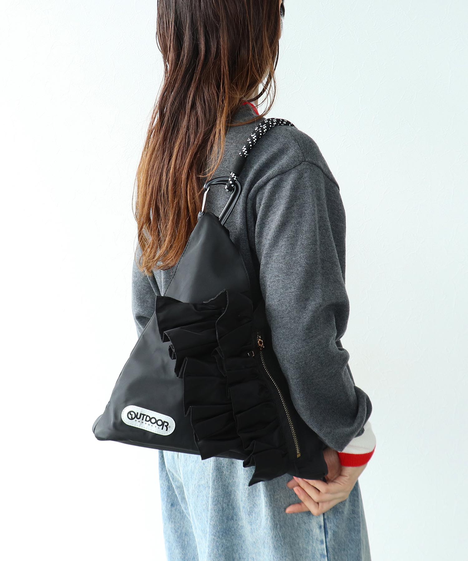 【RISLEY×OUTDOOR PRODUCTS】miniトライアングルフリルバッグ