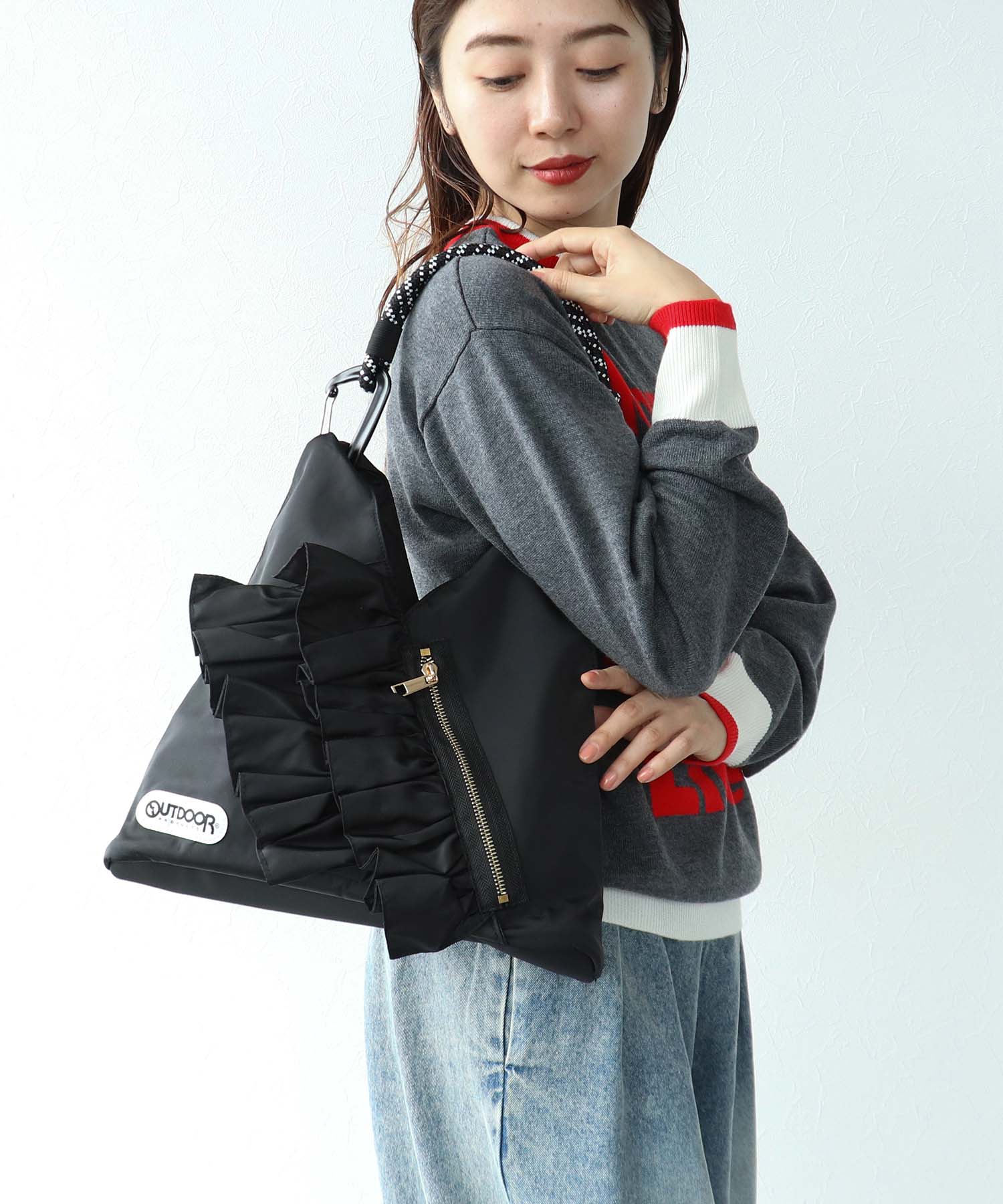 【RISLEY×OUTDOOR PRODUCTS】miniトライアングルフリルバッグ