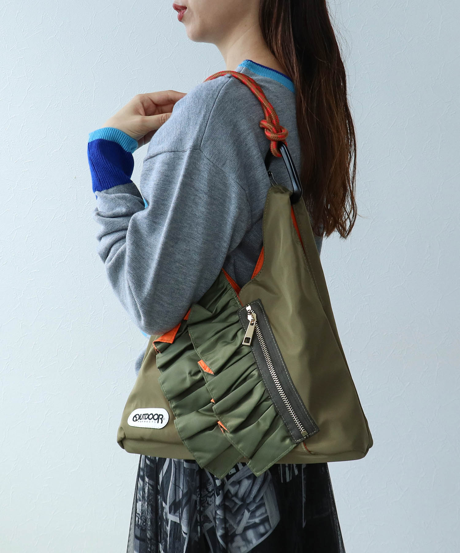 【RISLEY×OUTDOOR PRODUCTS】miniトライアングルフリルバッグ